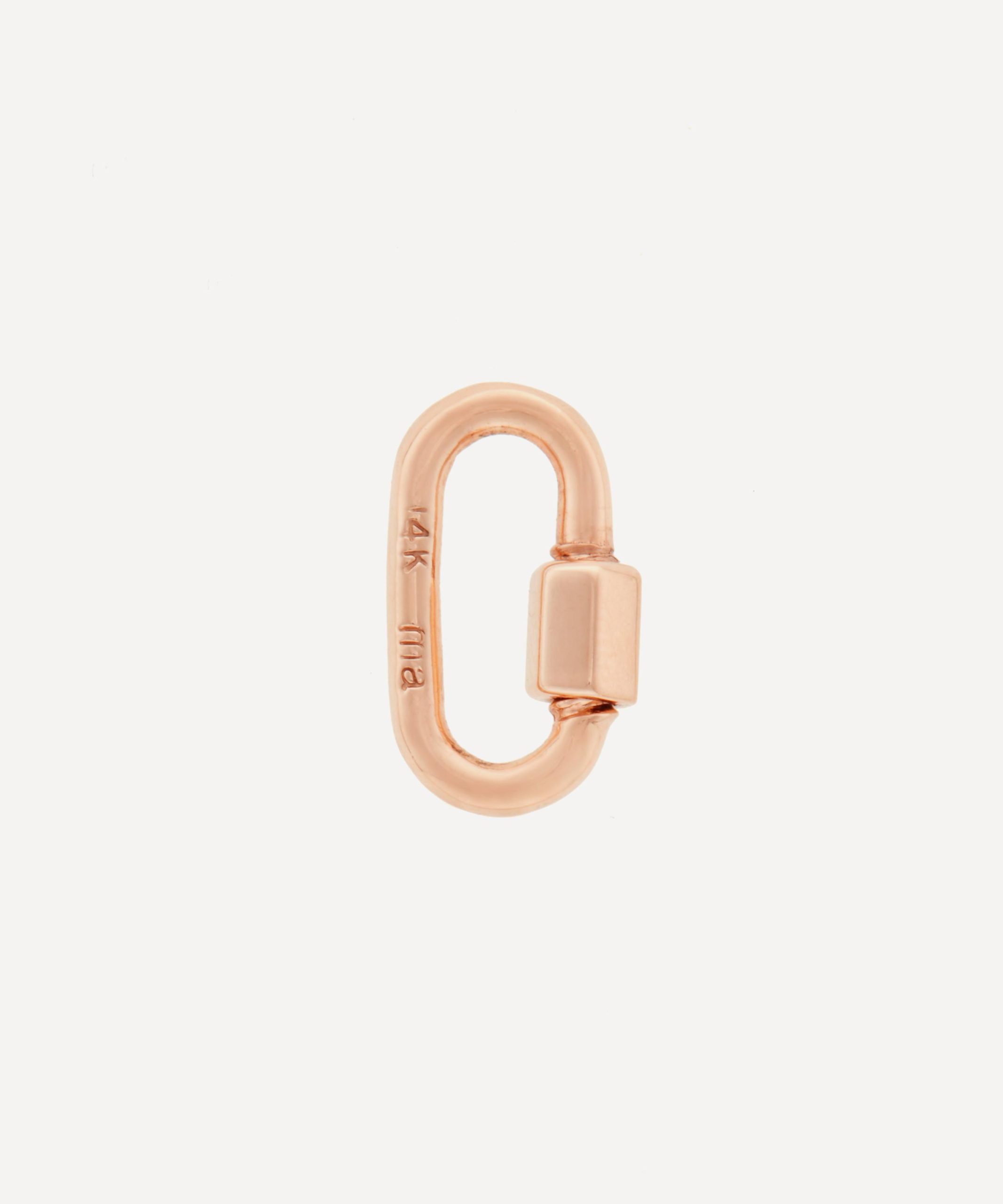 Marla Aaron 14ct Rose Gold Babylock Carabiner Clasp