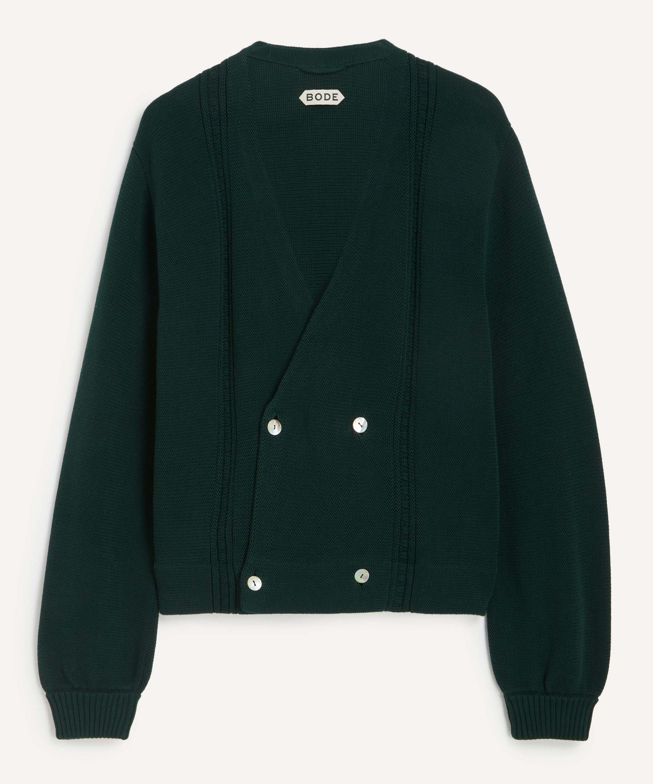 Bode Dark Green Double-Breasted Cardigan