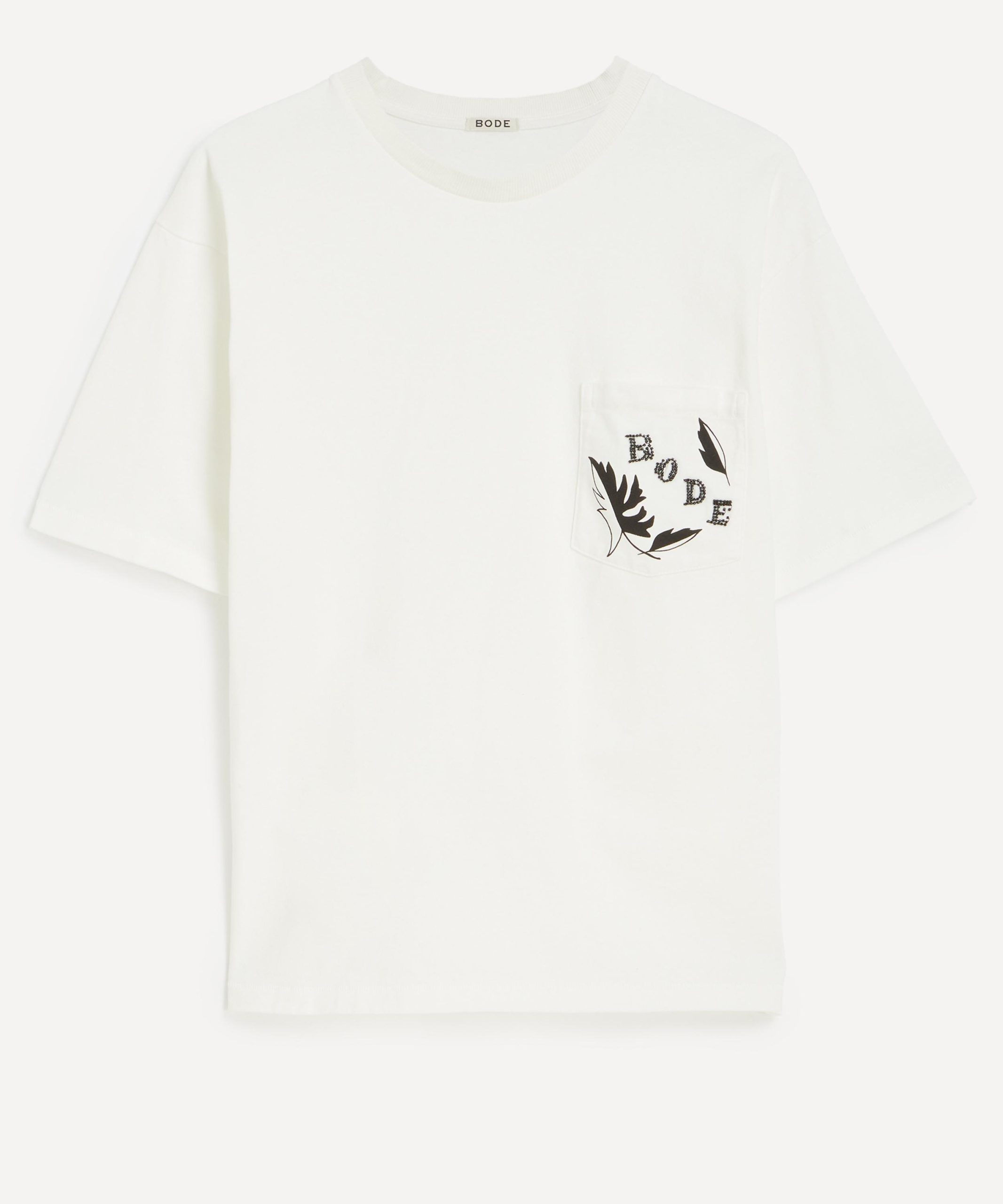 Bode Beaded Pocket Leaf T-Shirt