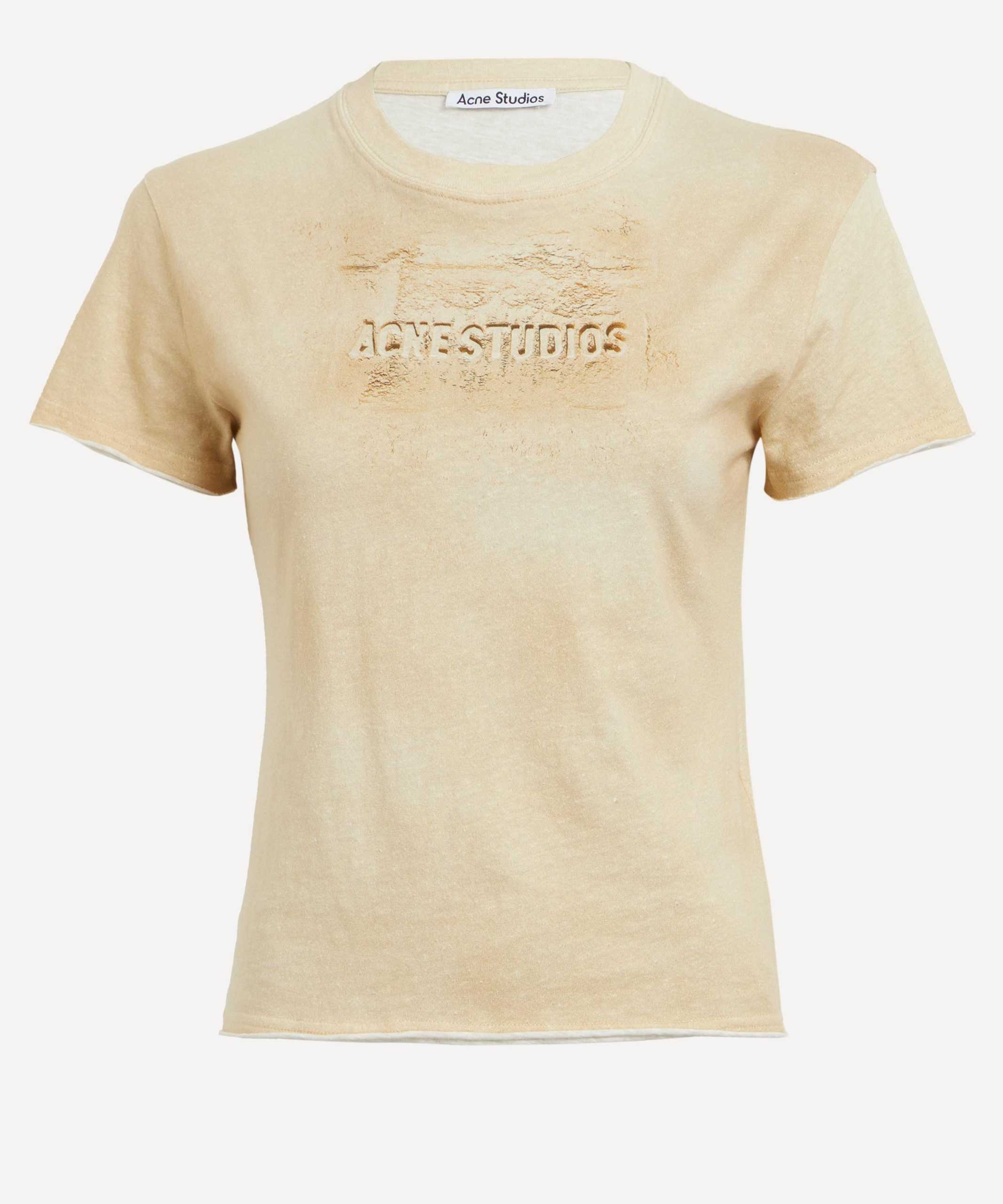 Acne Studios Sand Beige Branded T-Shirt