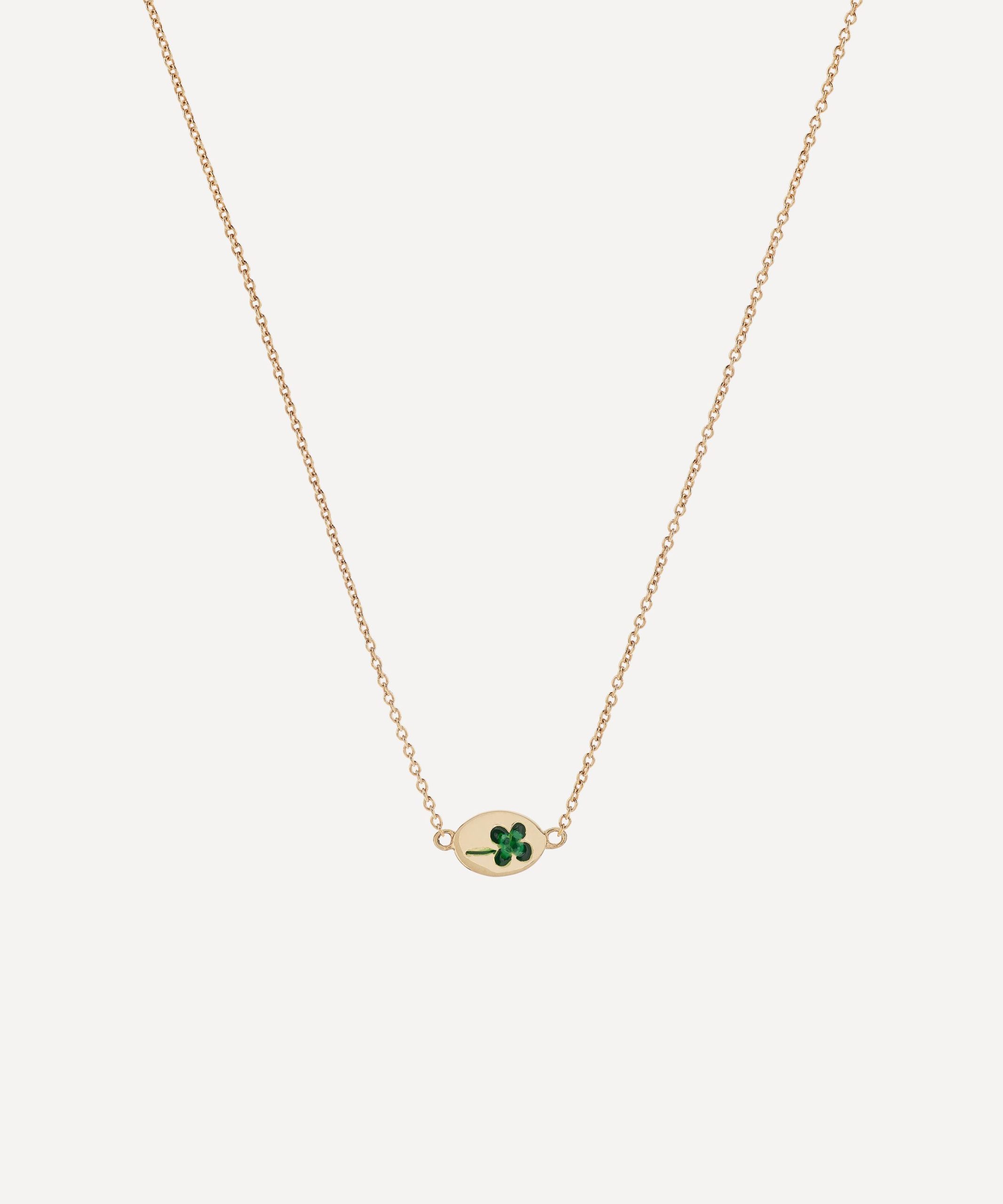 Anna + Nina 14ct Gold Lucky Clover Necklace