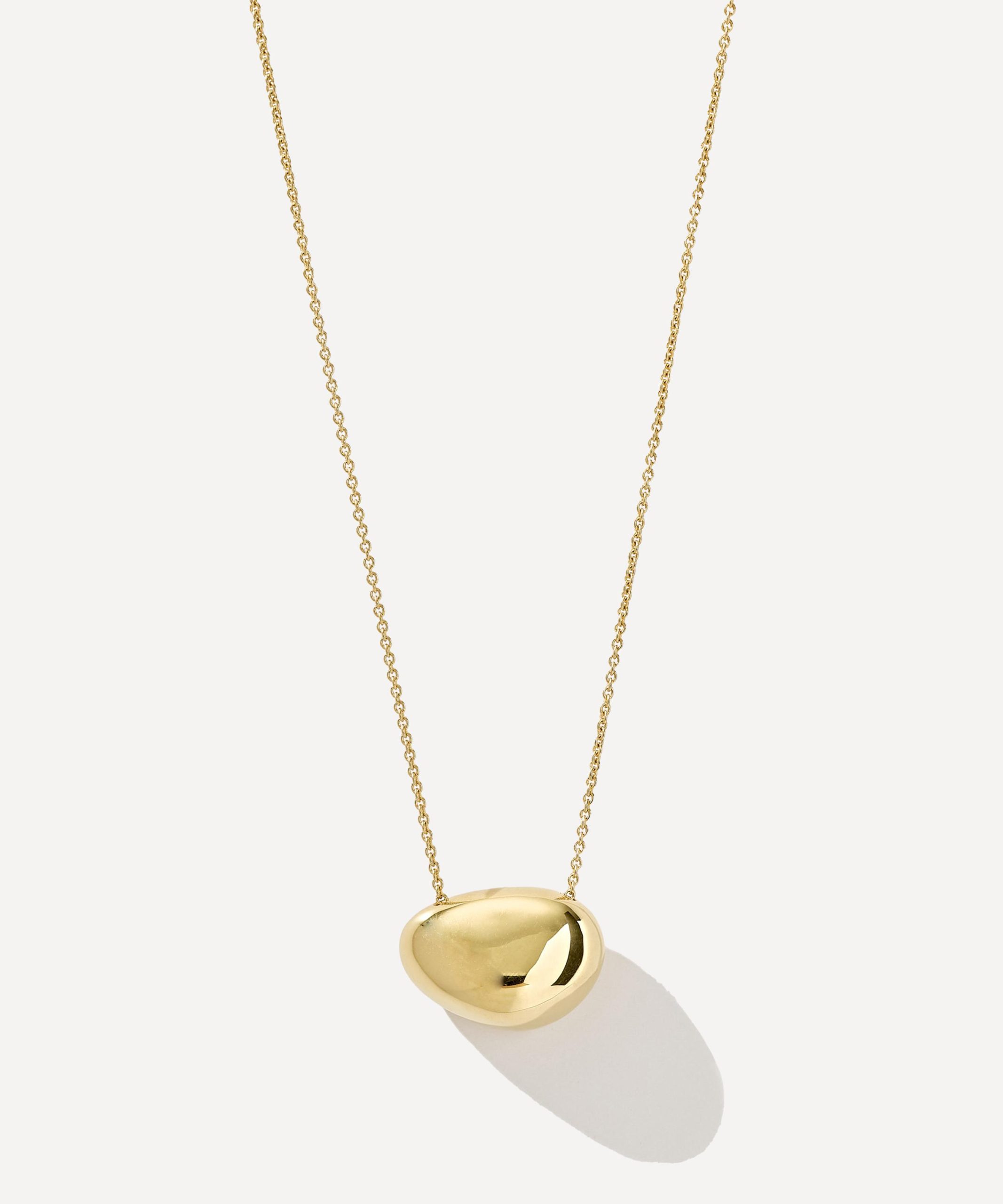 Otiumberg 14ct Gold-Plated Vermeil Silver Pebble Pendant Necklace