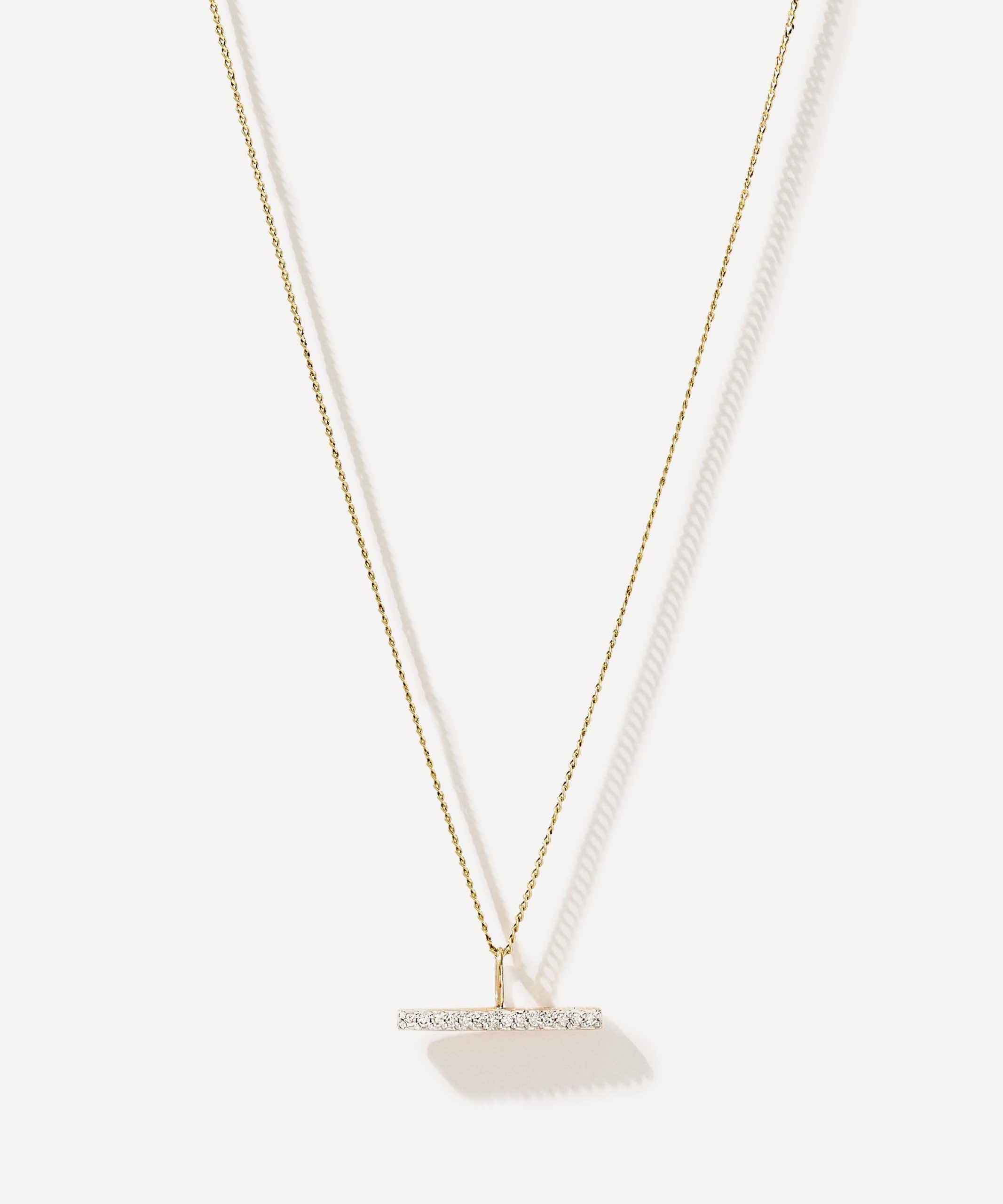 Otiumberg 9ct Gold Vestige Diamond Toggle Pendant Necklace