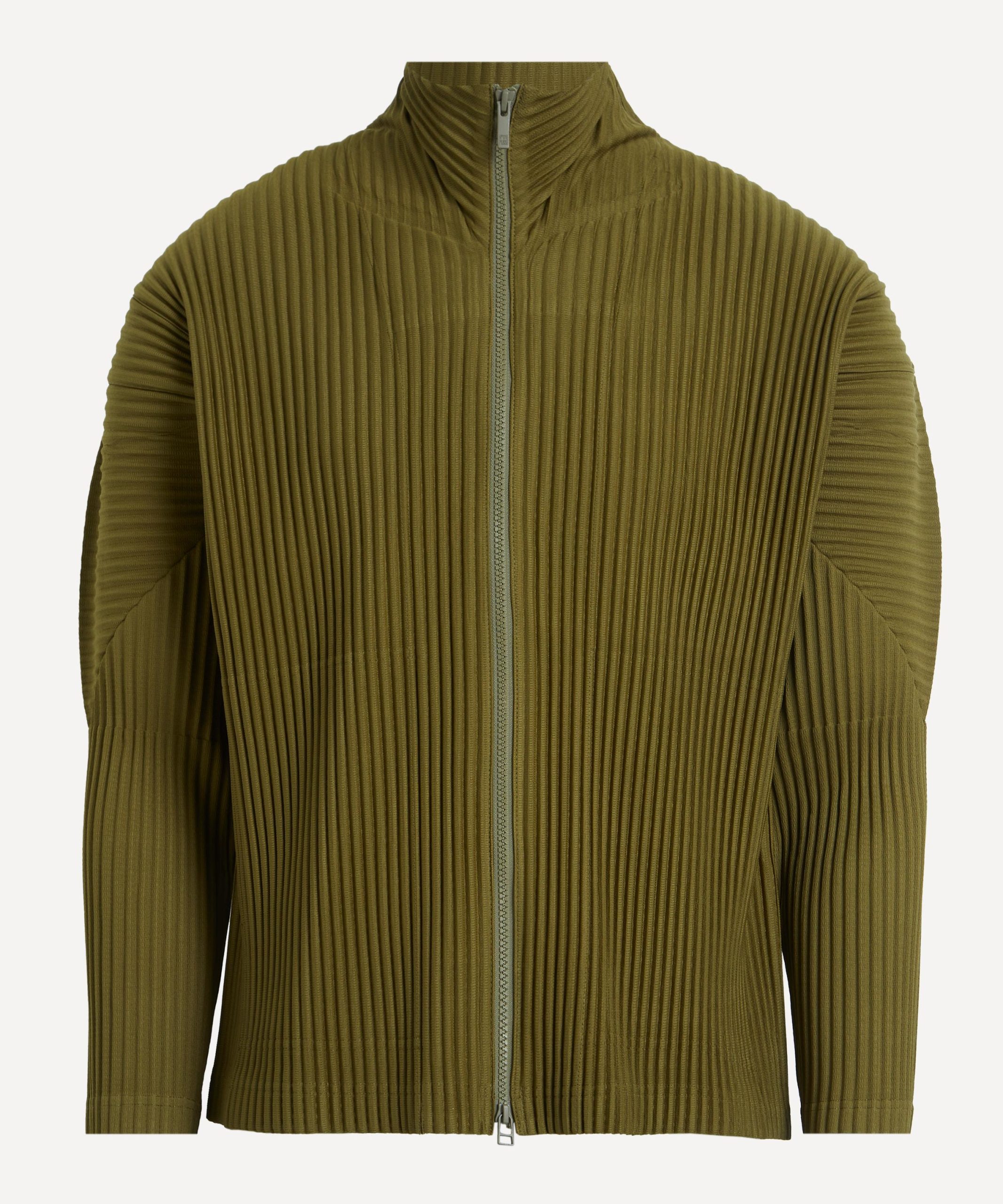 HOMME PLISSÉ ISSEY MIYAKE COLOURS PLEATS Olive Khaki Pleated Jacket