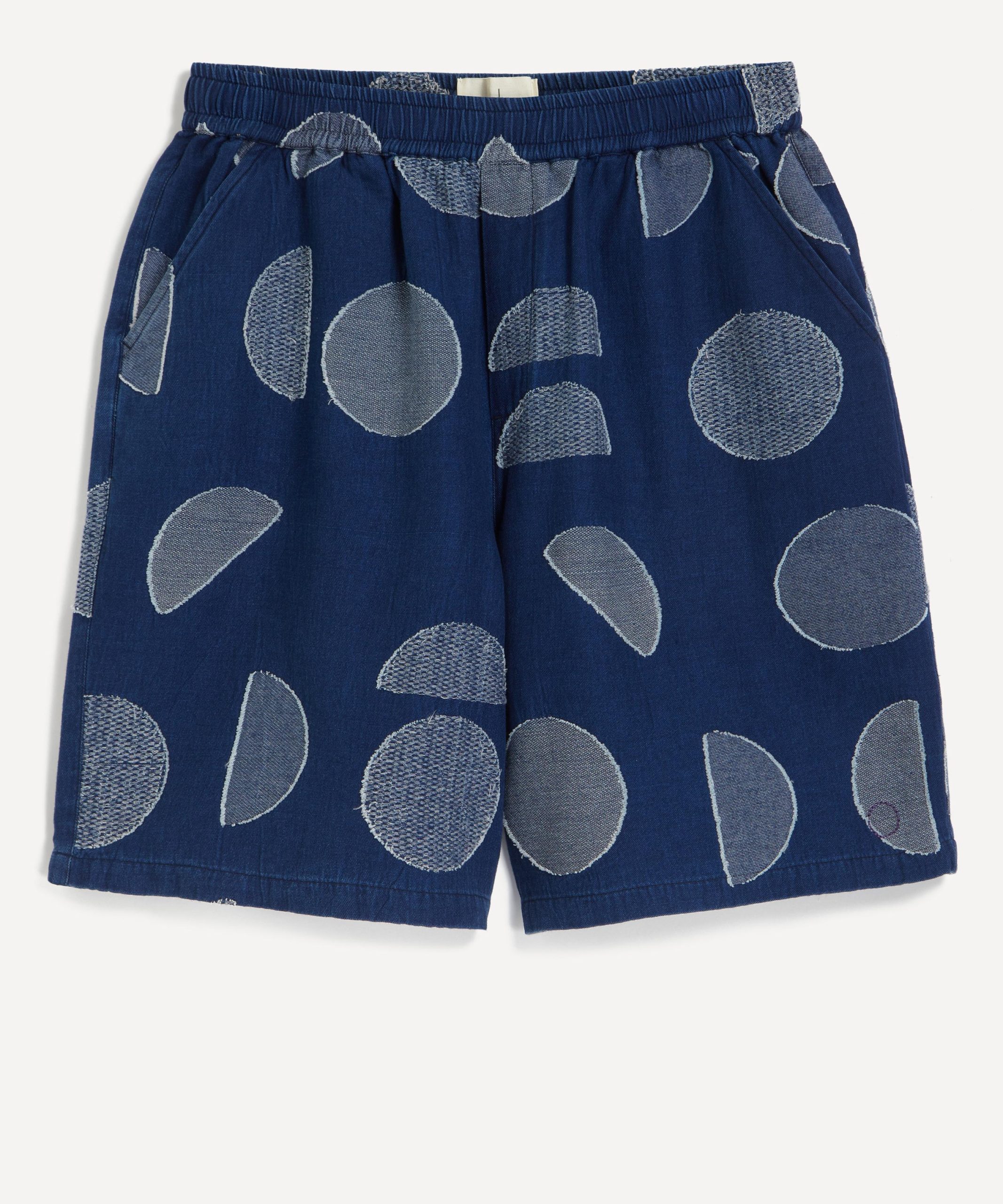 Folk Relaxed Indigo Circle Jacquard Shorts