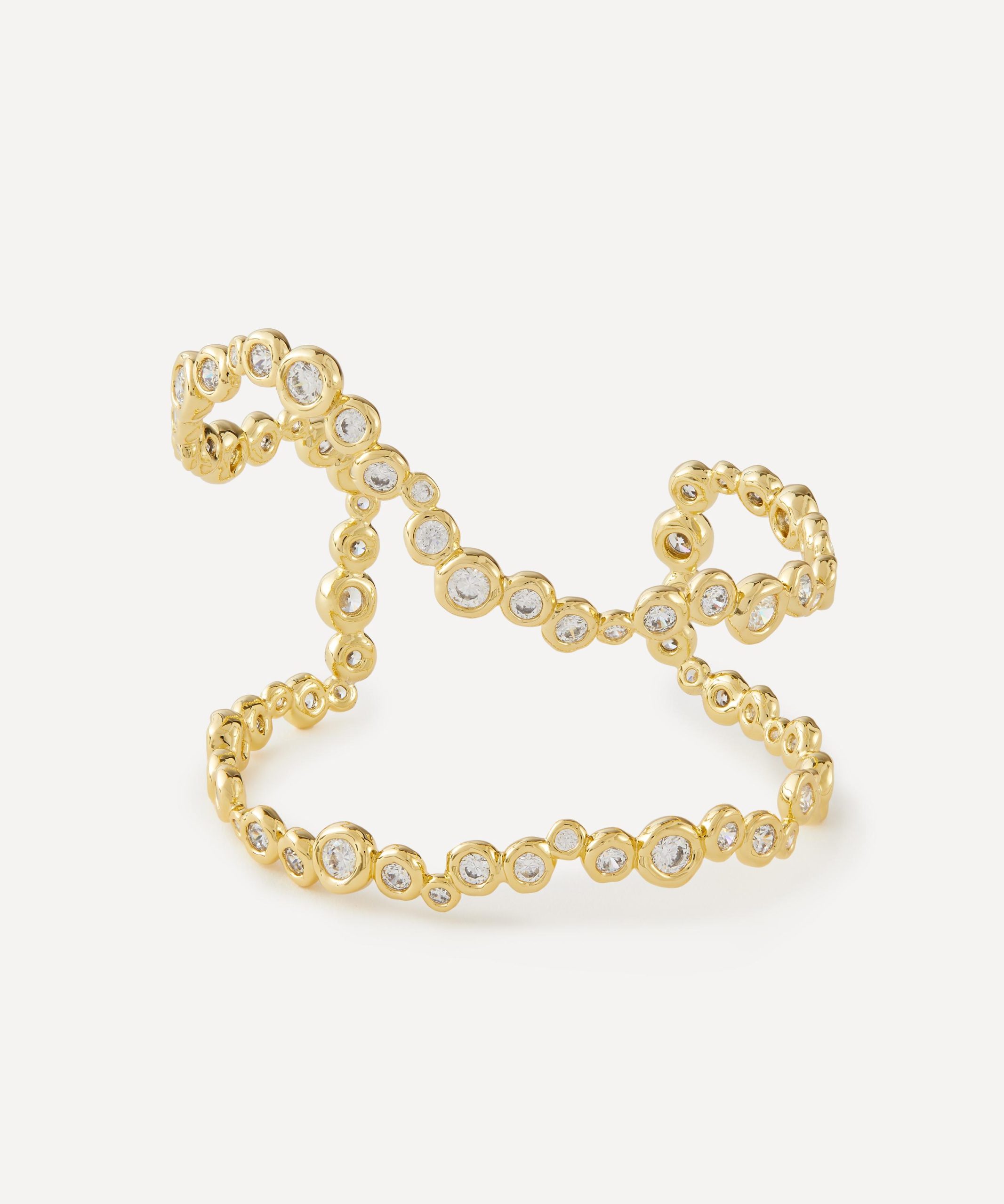 Alexis Bittar 14ct Gold-Plated Asterales Open Wave Cuff Bracelet