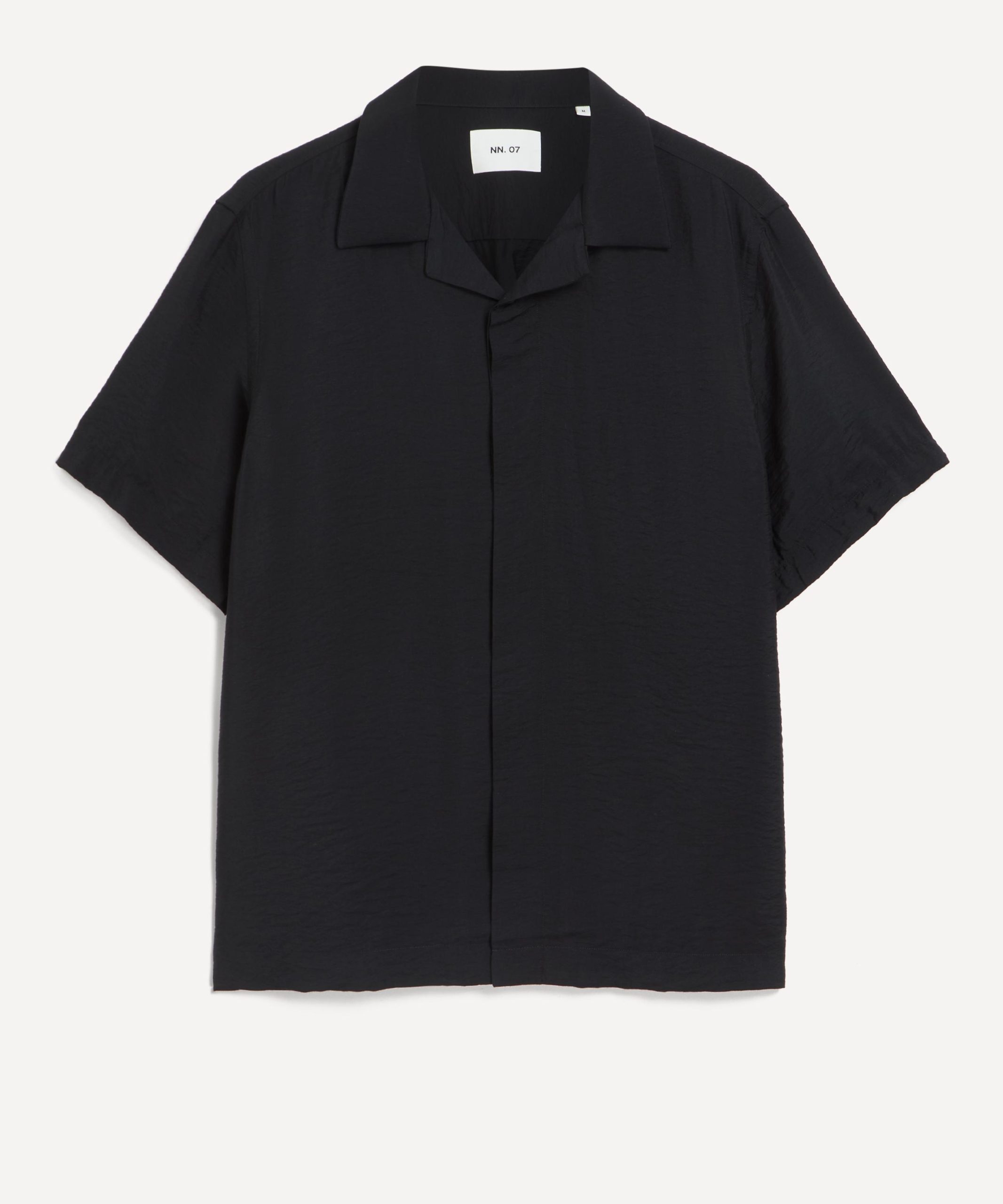 </br> Hank Black Open Collar Shirt