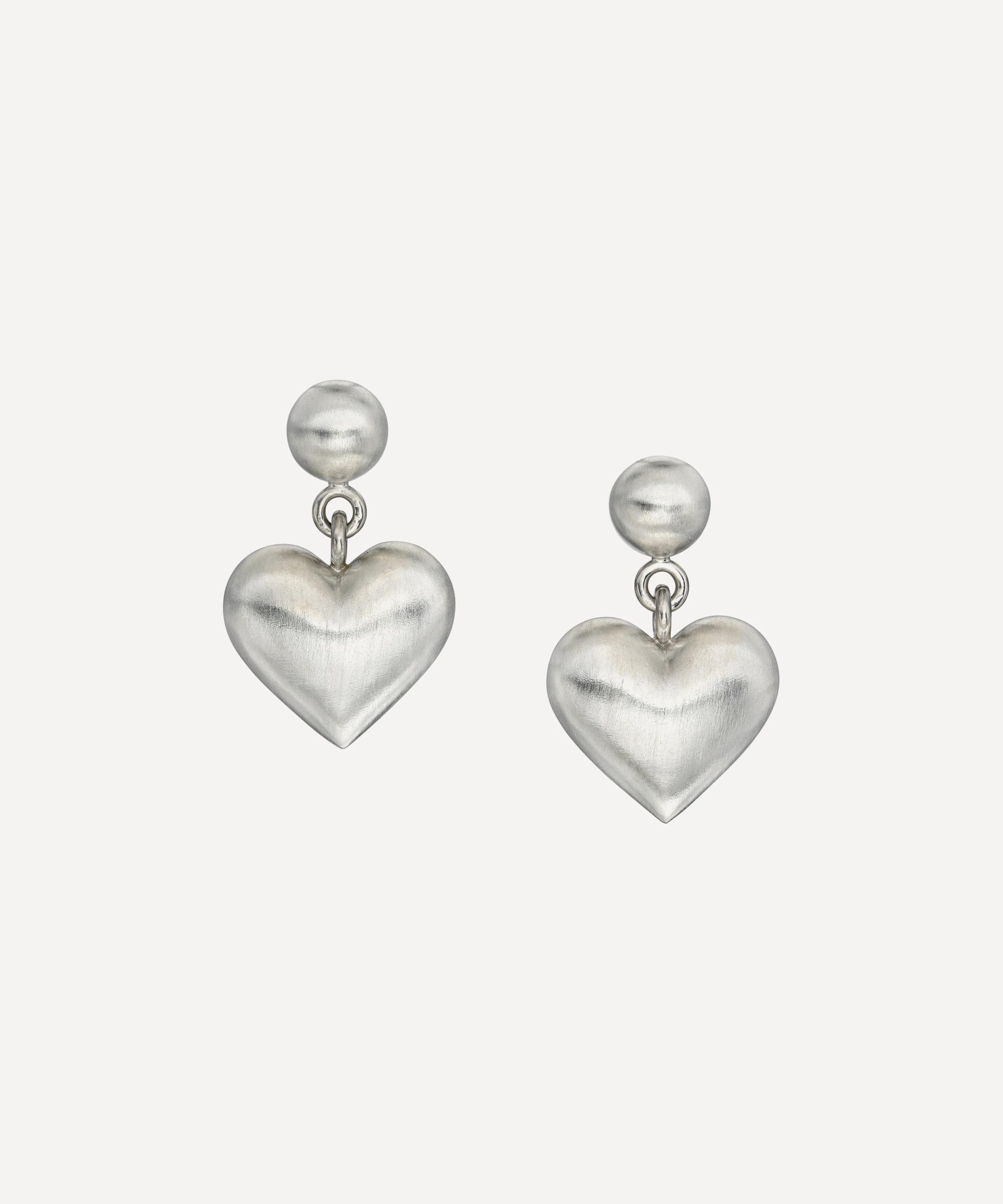 Rachel Quinn Medium Puffed Heart Drop Earrings
