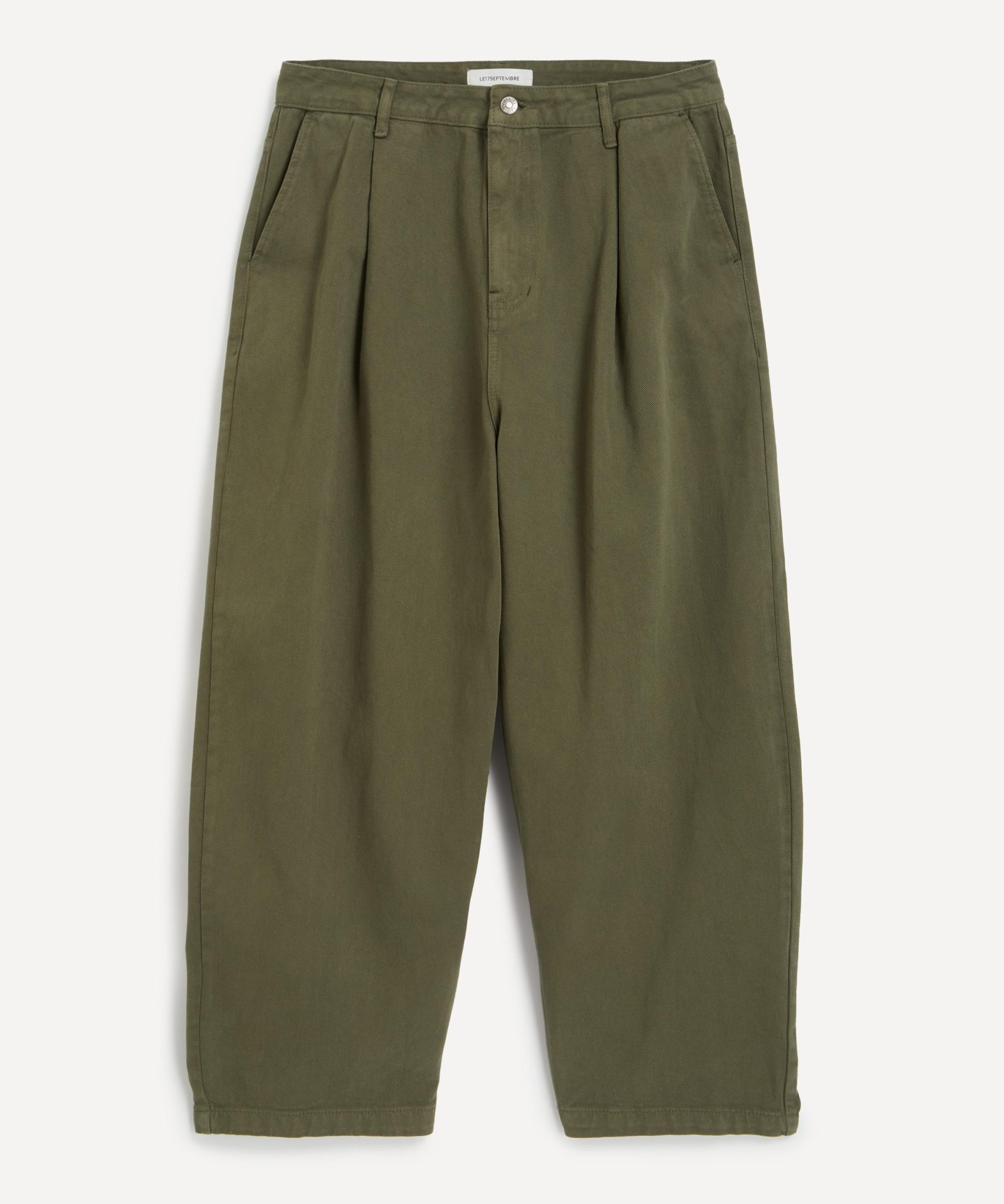 Le17septembre Khaki One-Tuck Wide Denim Jeans