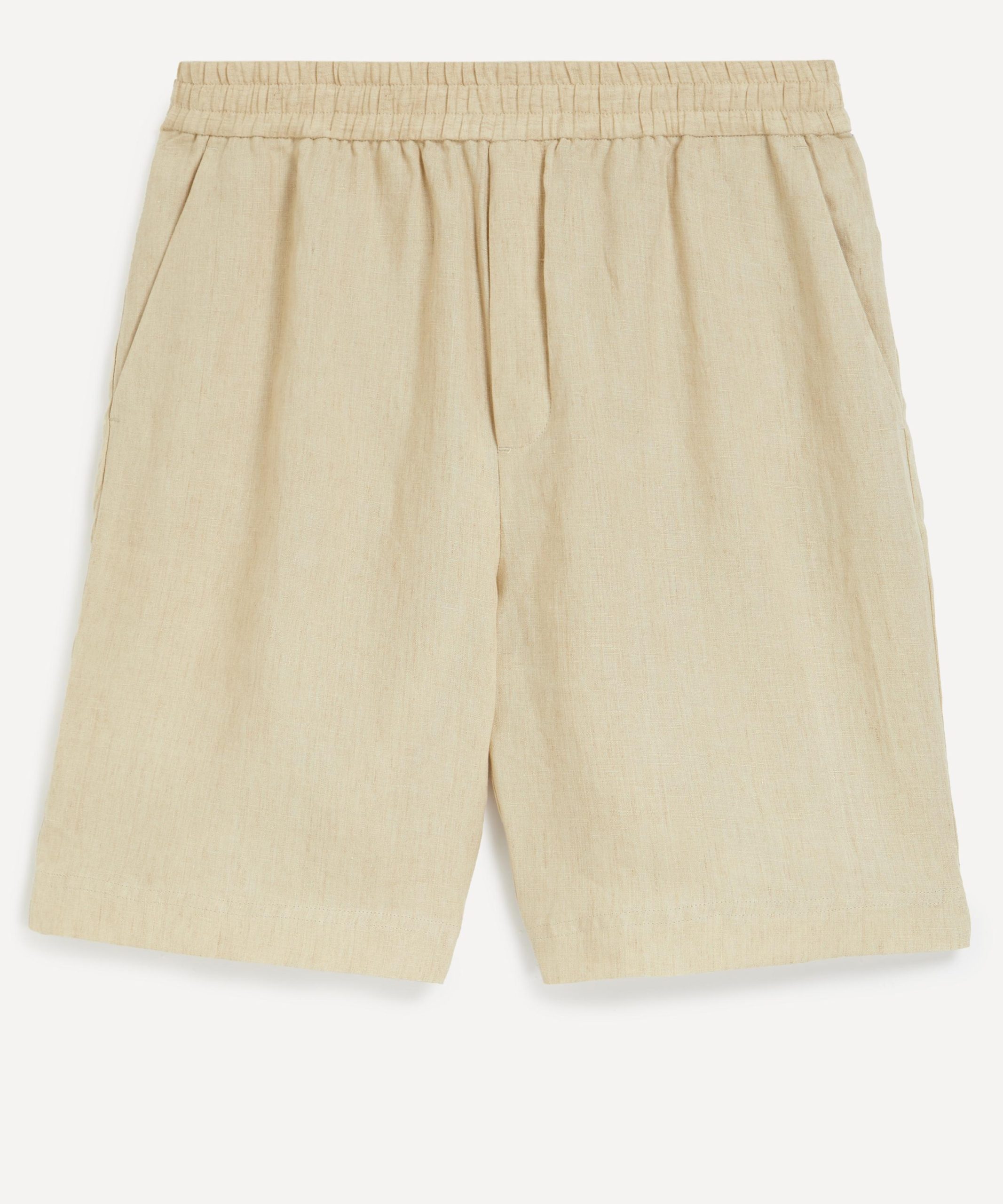 Sunspel Light Sand Cotton-Linen Drawstring Shorts