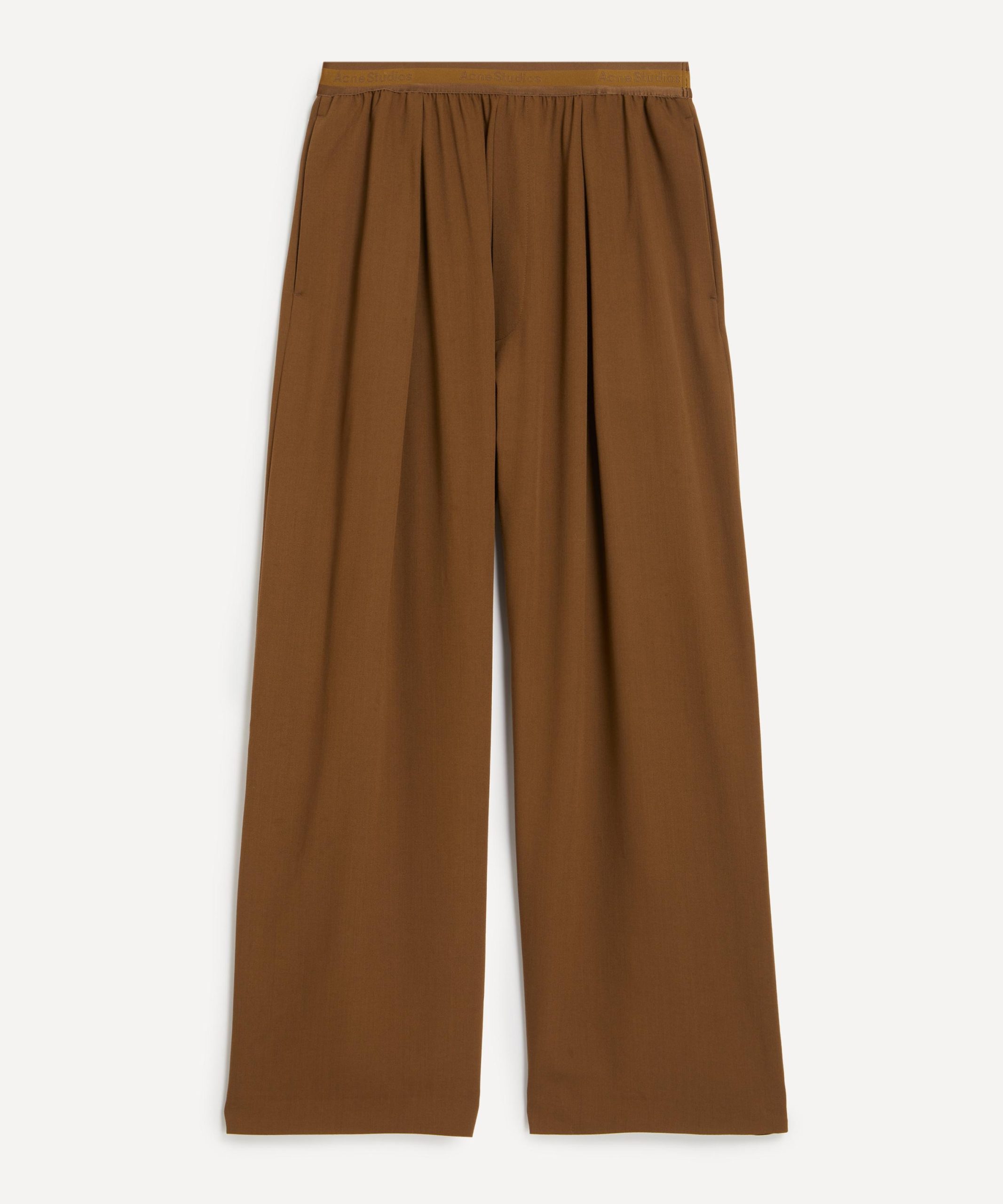 Acne Studios Brown Loose-Fit Logo Trousers