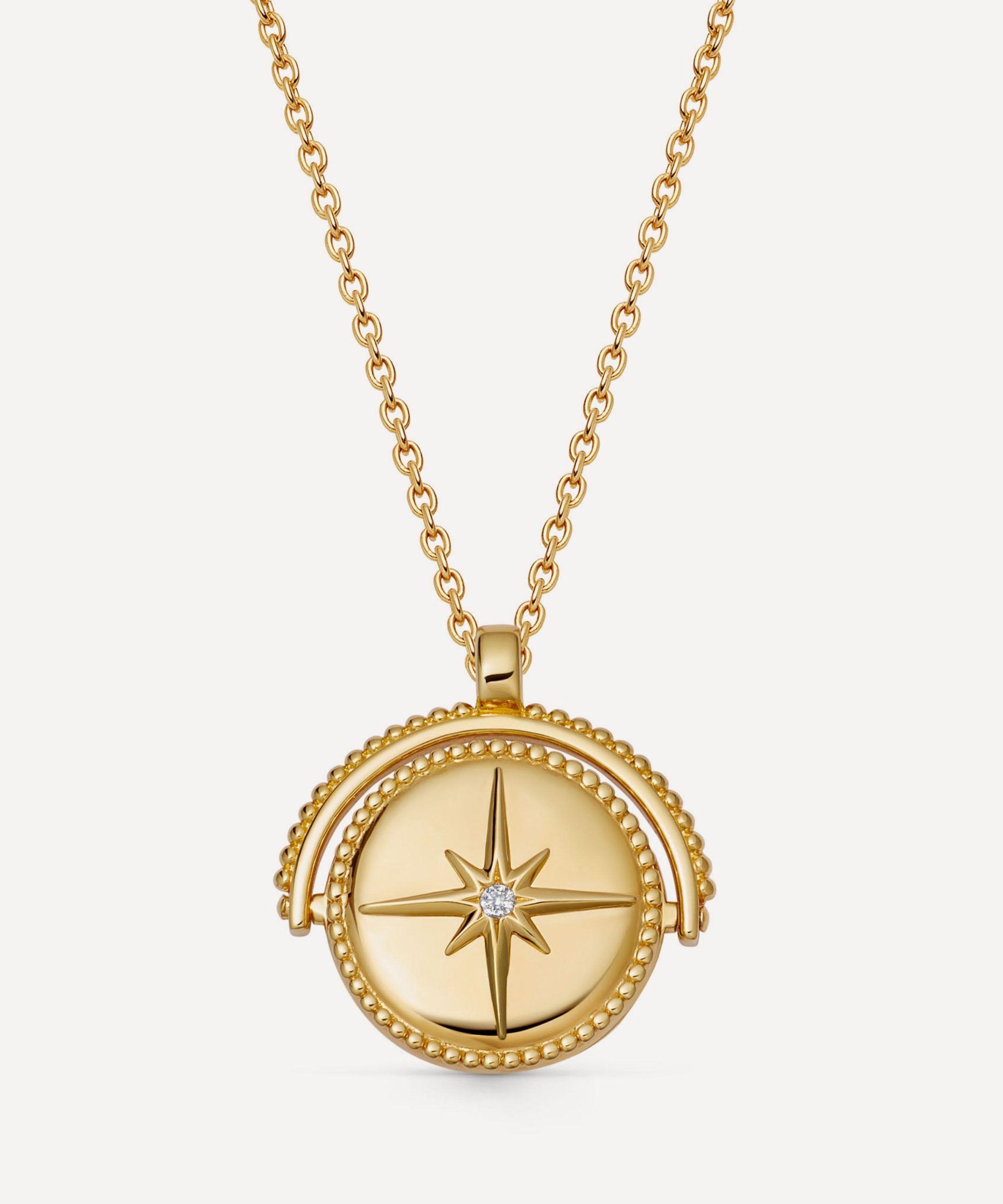 Astley Clarke 18ct Gold-Plated Vermeil Silver Celestial Spinner Locket Necklace