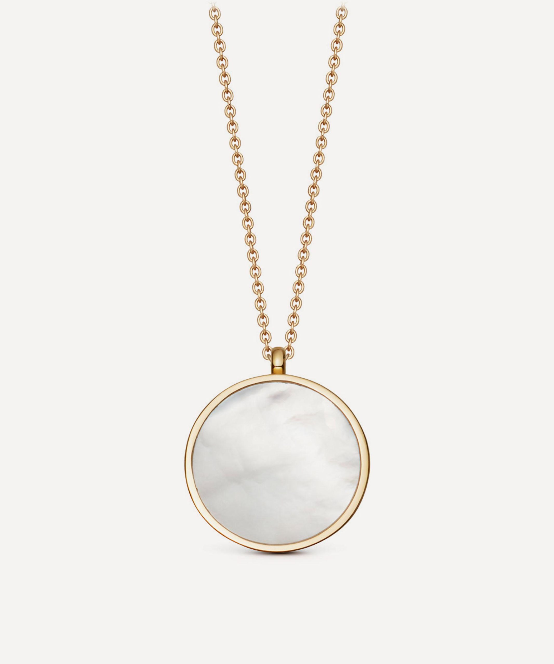 Astley Clarke 18ct Gold-Plated Vermeil Silver Stilla Mother of Pearl Locket Necklace
