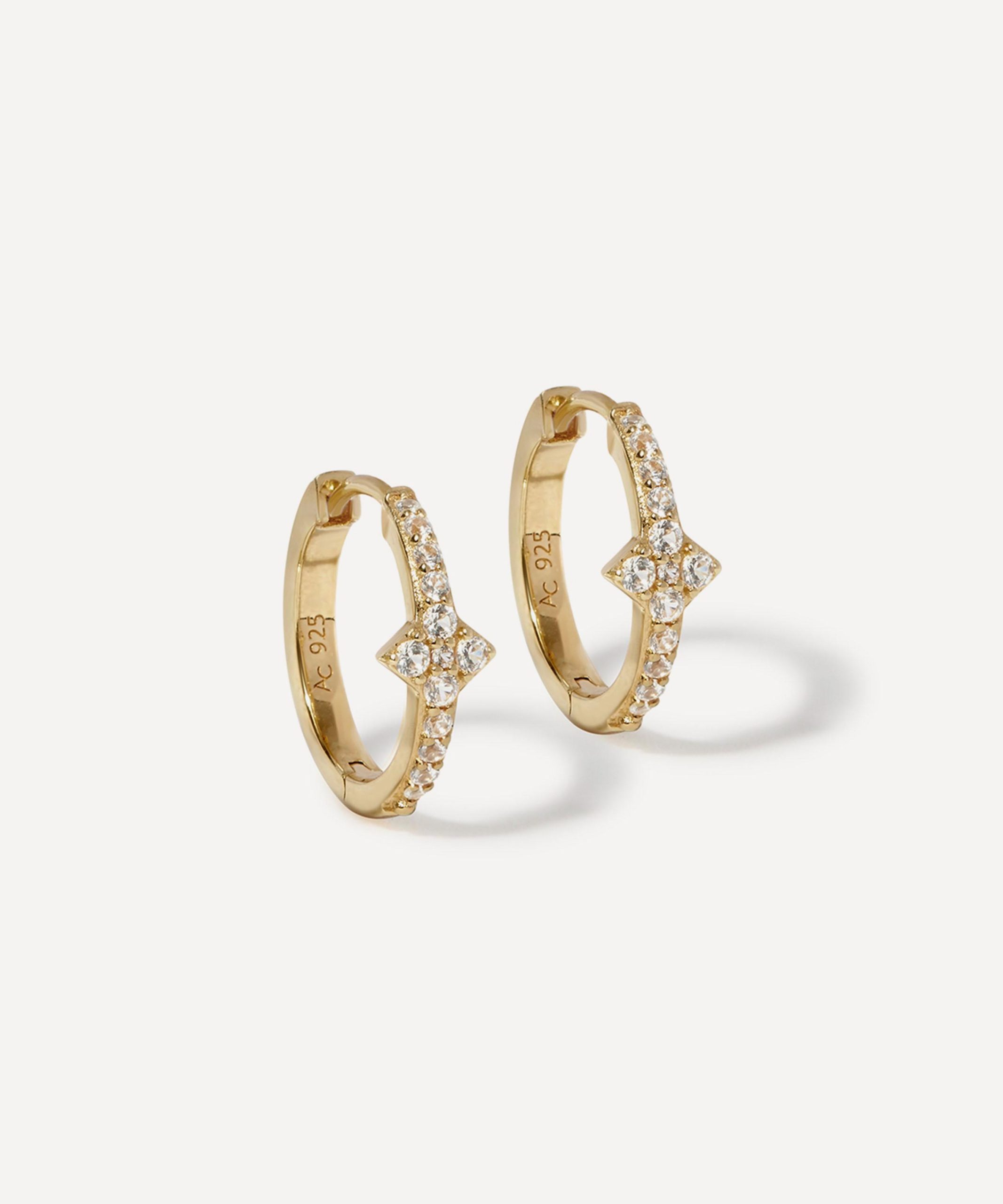 Astley Clarke 18ct Gold-Plated Vermeil Silver Midi Luna Light Hoop Earrings
