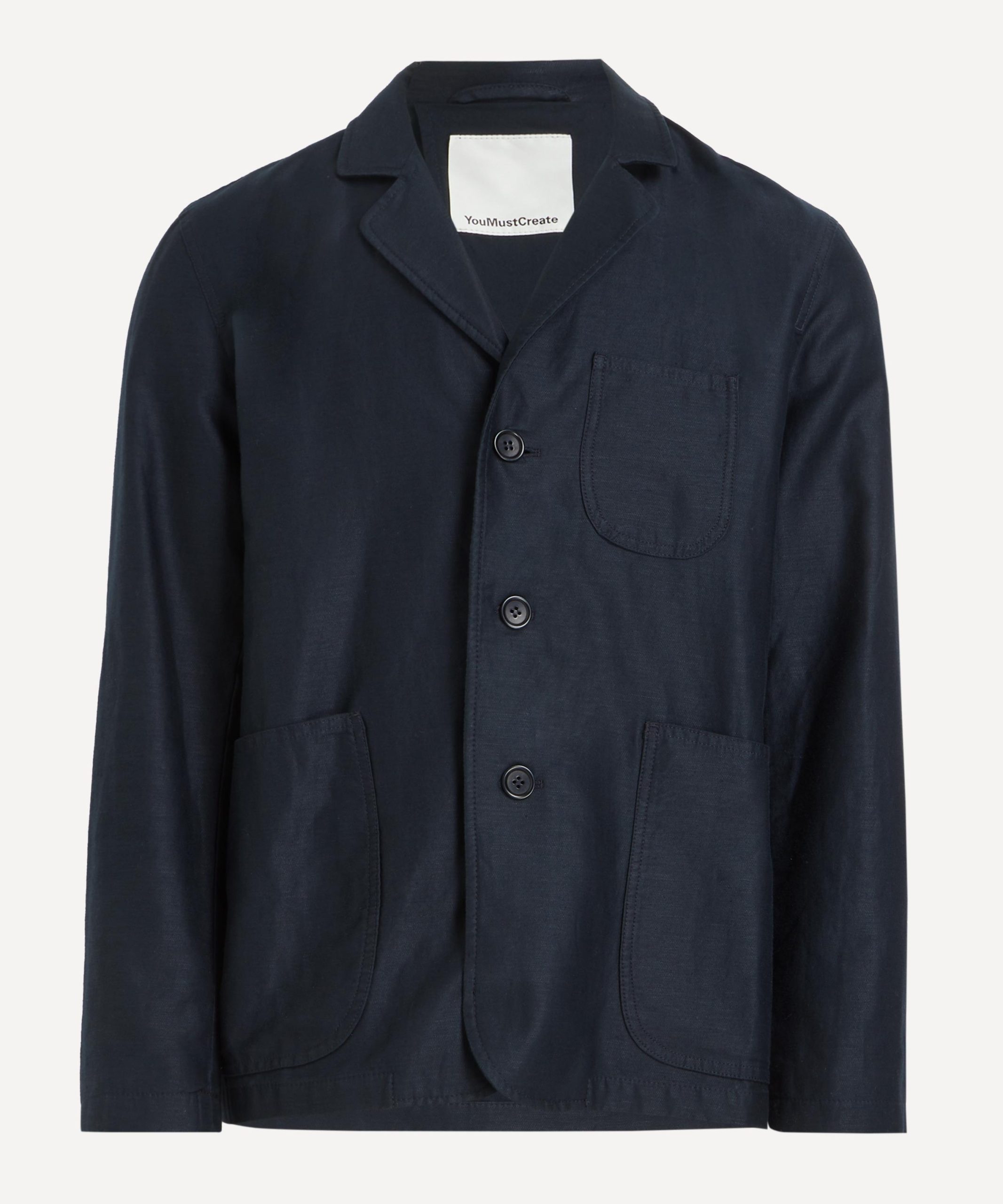 YMC Navy Scutters Cotton-Linen Moleskin Blazer
