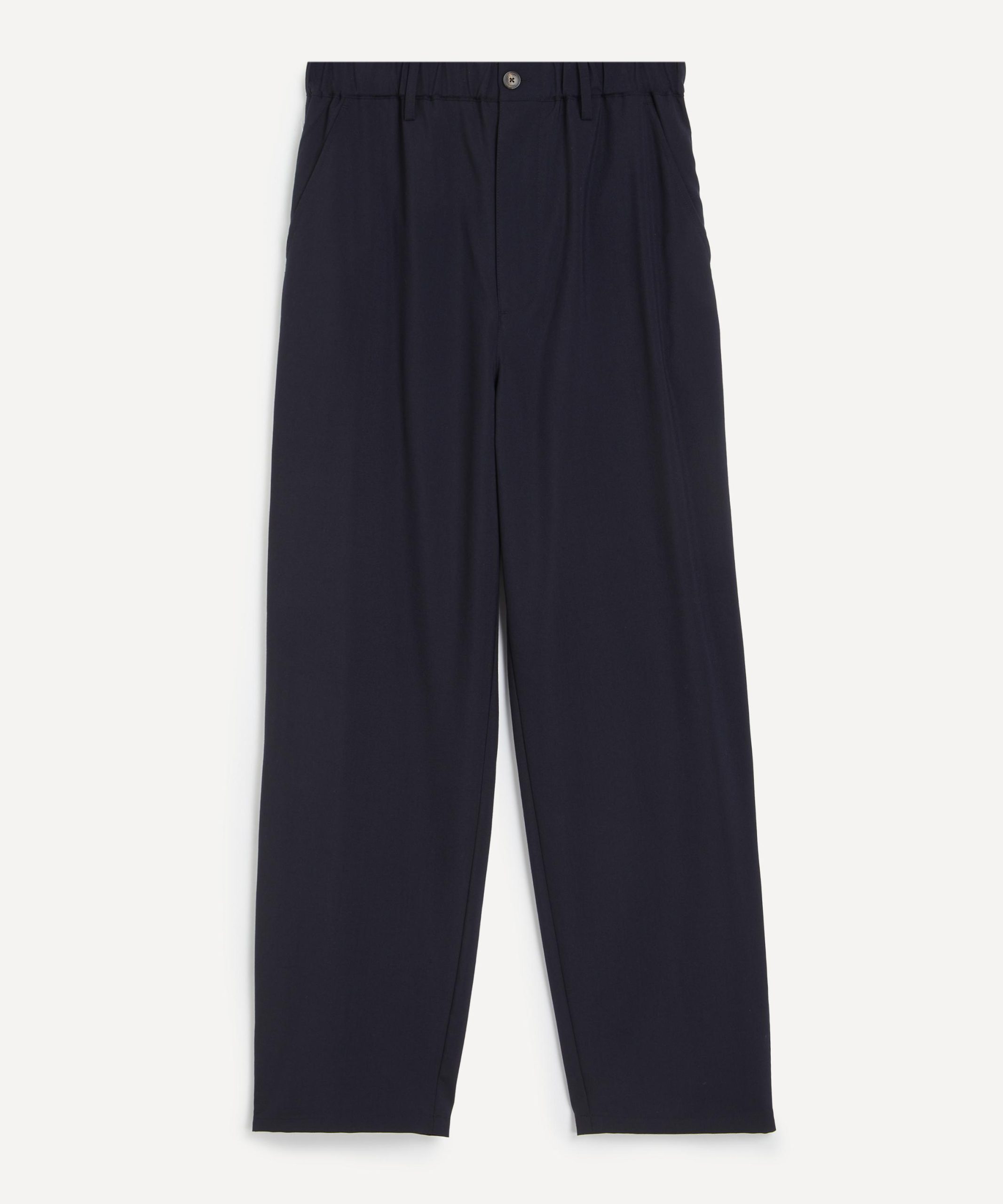 Frame Dark Navy Wool Easy Trousers