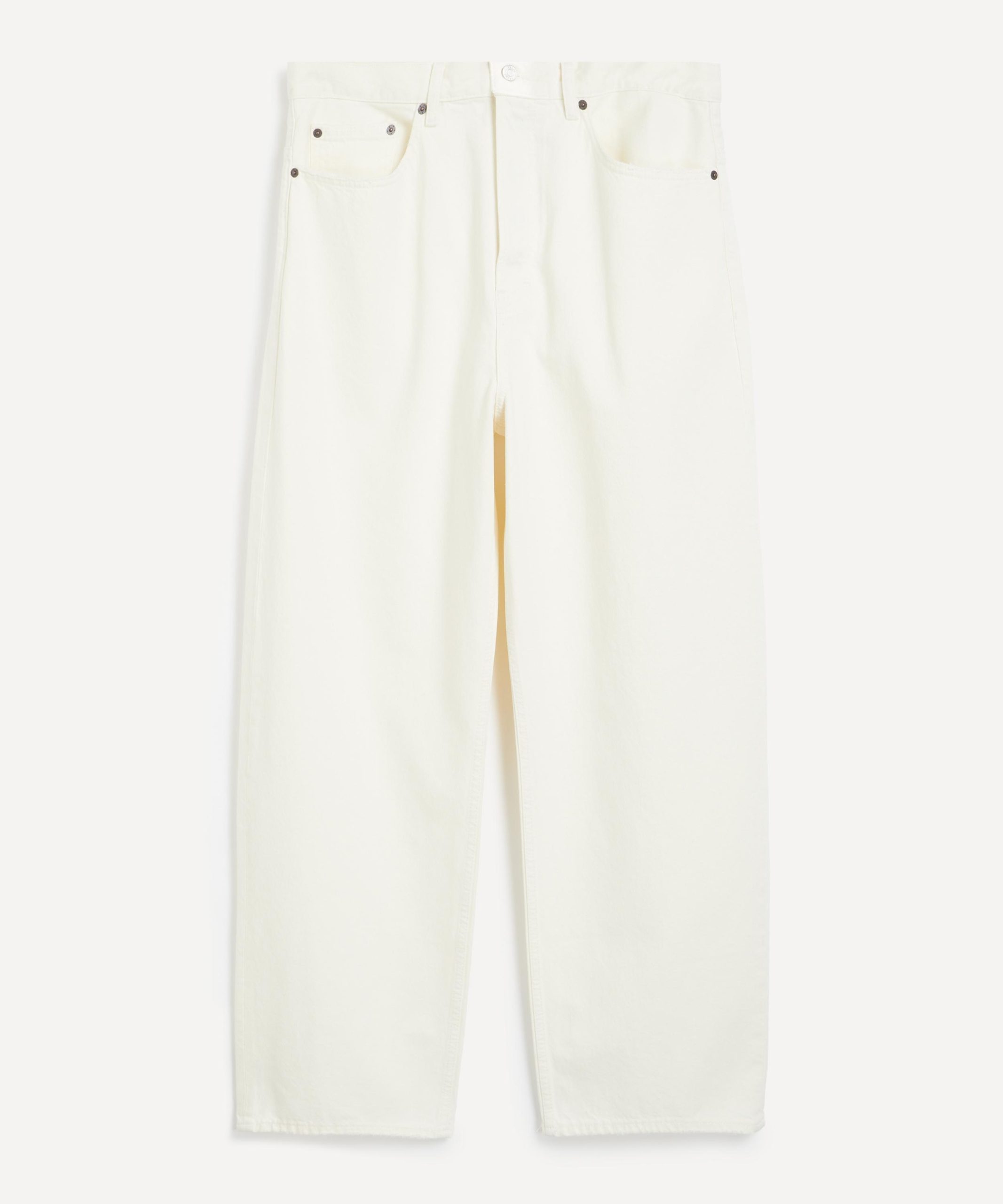 Frame Baggy Jeans in Off White Grind