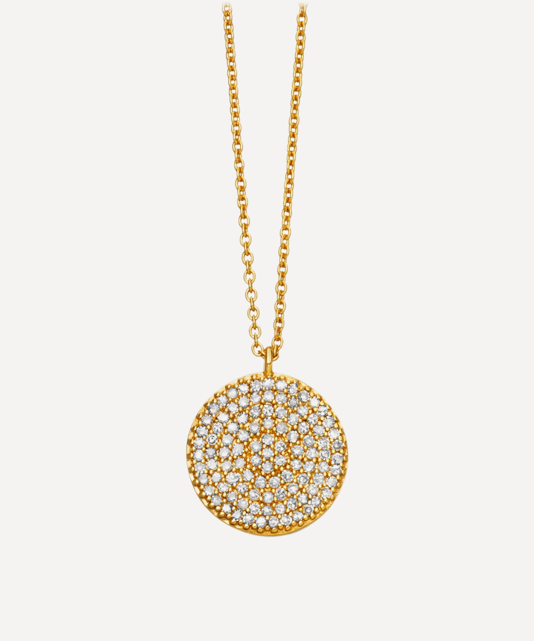 Astley Clarke 14ct Gold Icon Diamond Pendant Necklace