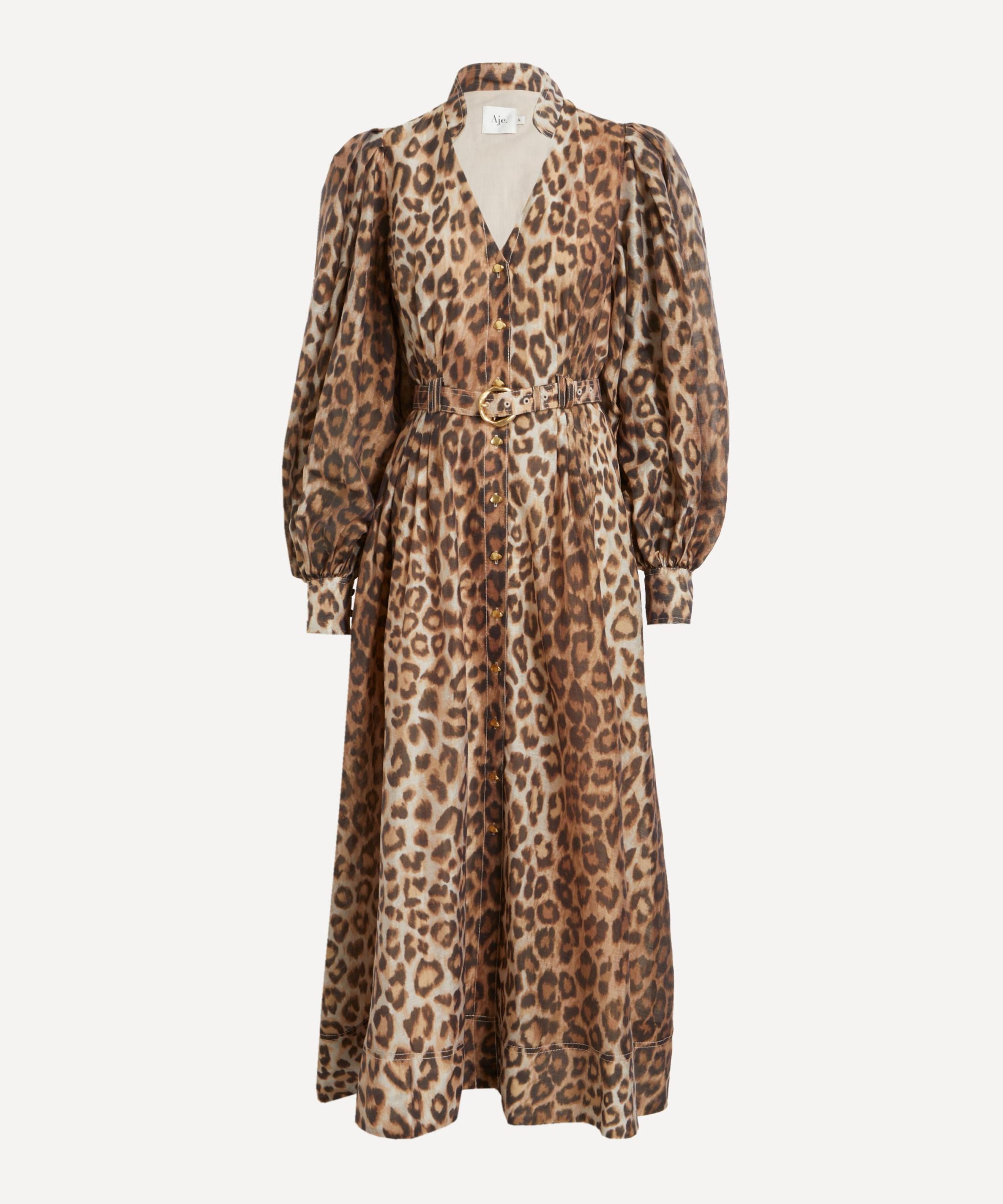 Aje Isabella Leopard Shirt Dress