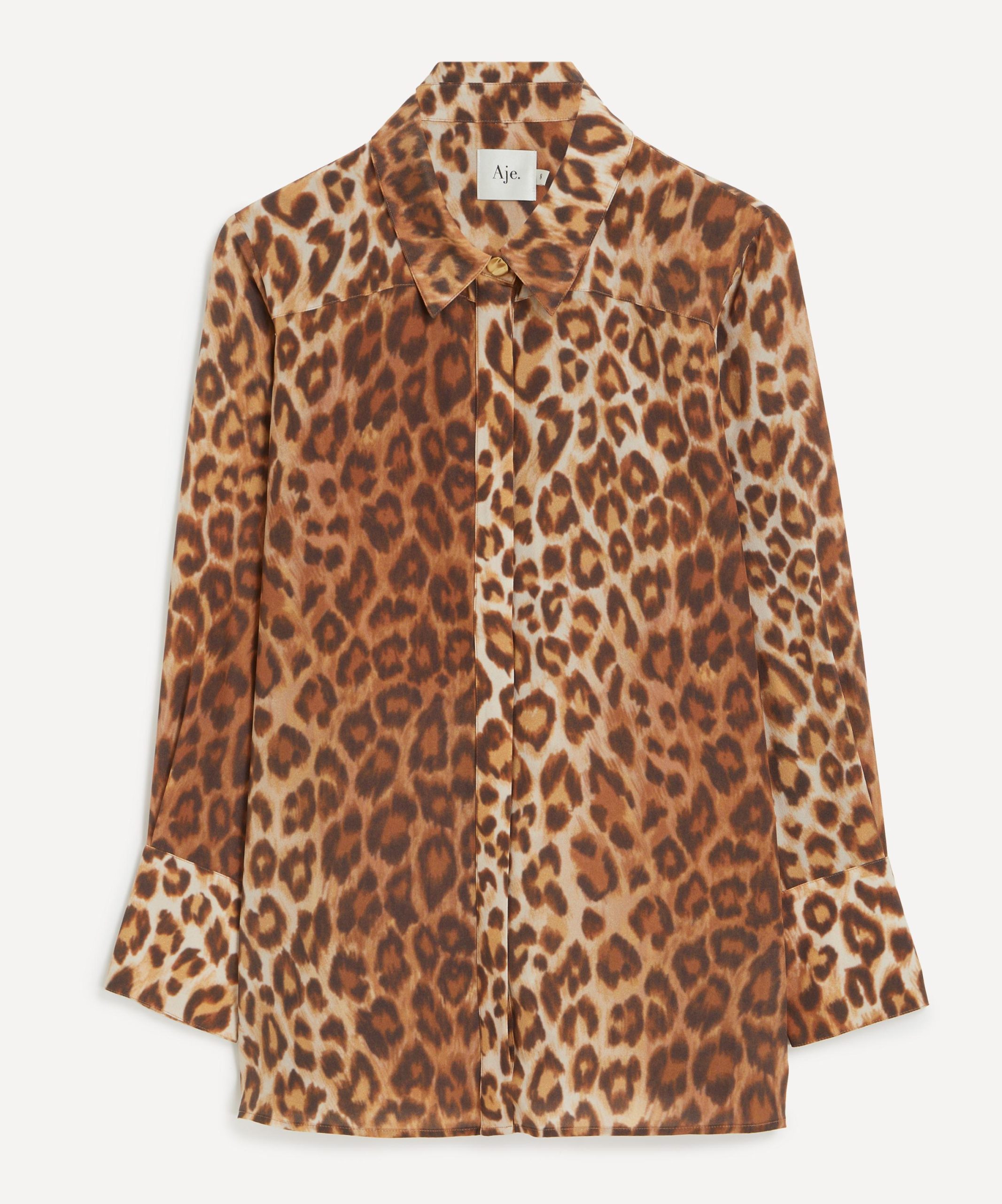 Aje Atomic Silk Leopard Shirt
