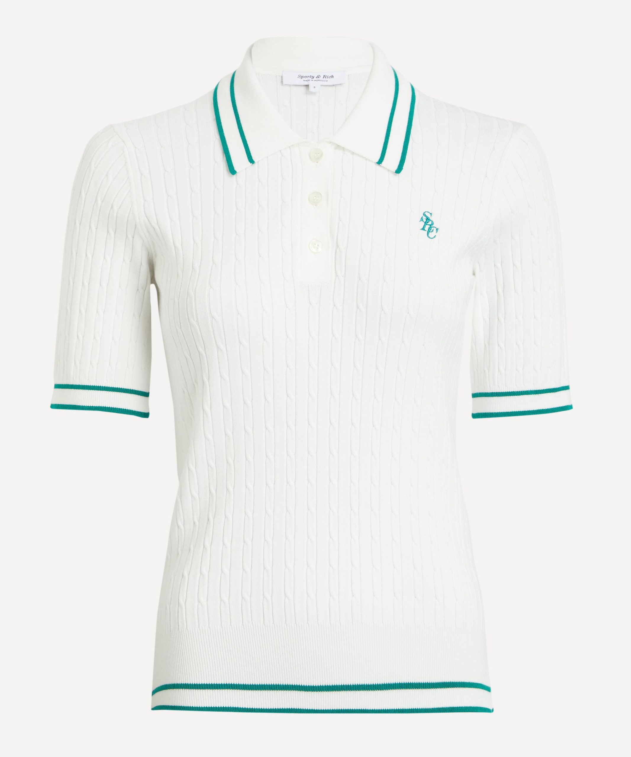 Sporty & Rich SRC Mini Cable Polo Shirt