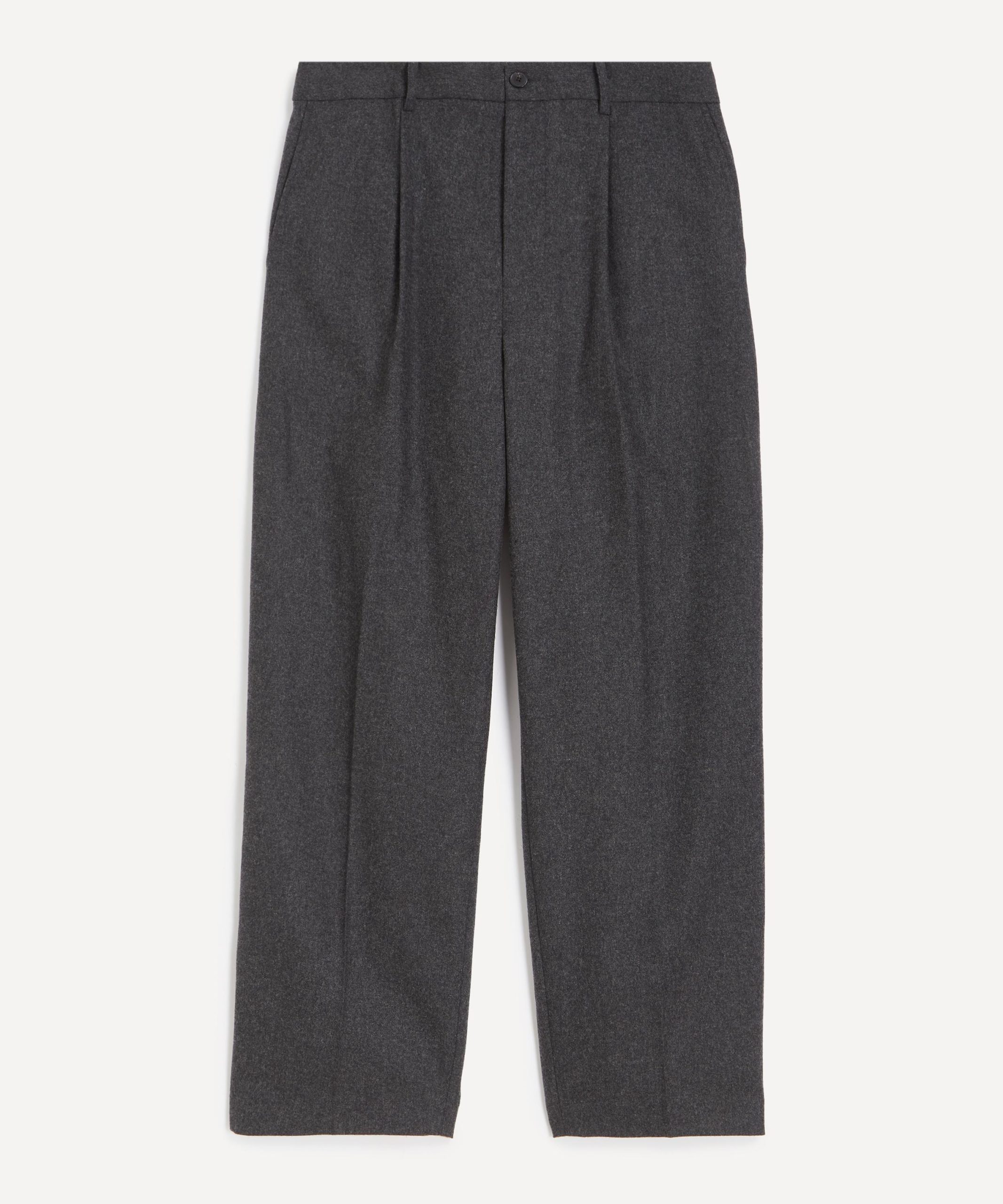 Frame Grey Melange Wool Trousers