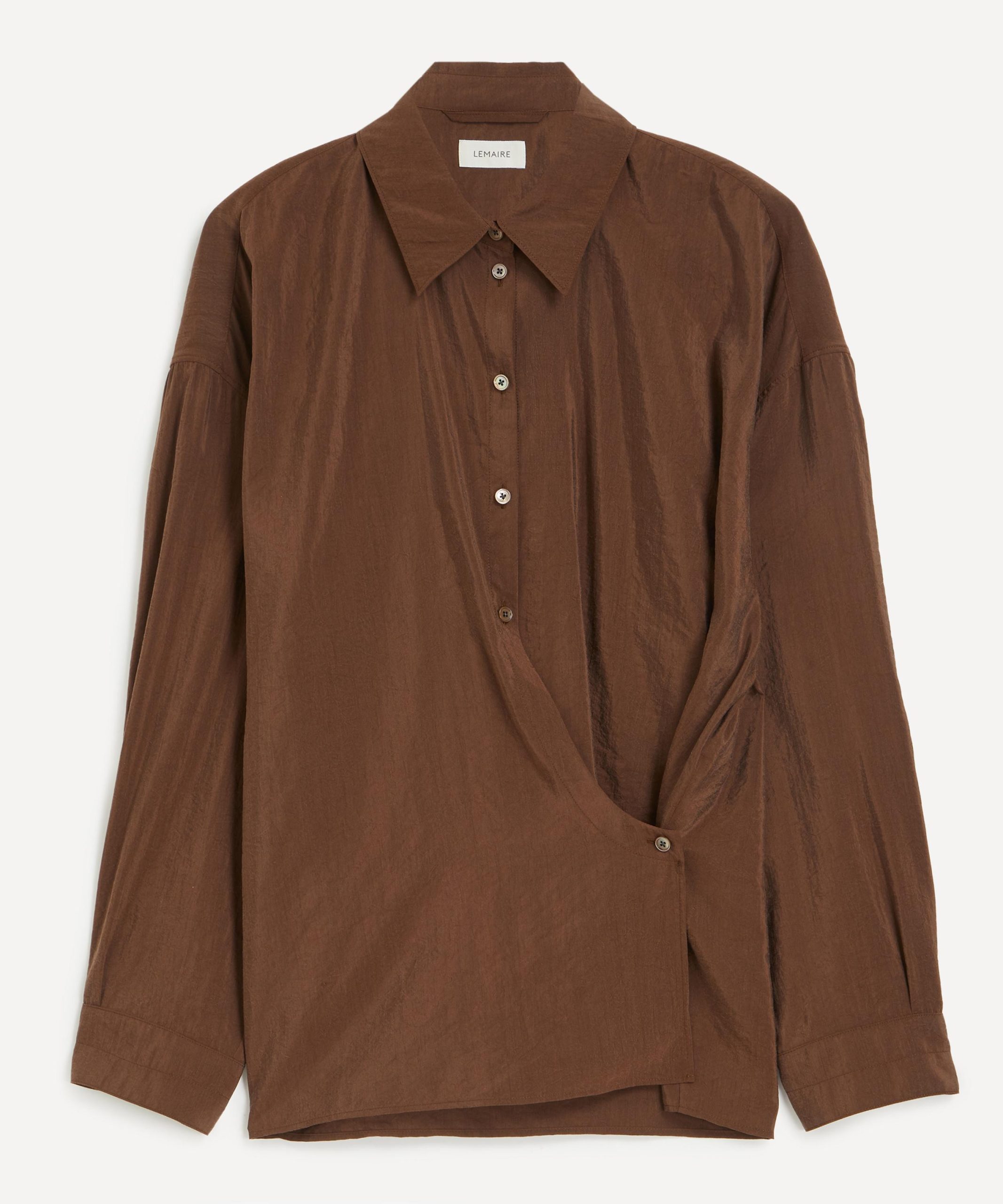 Lemaire Brunette Twisted Silk Shirt