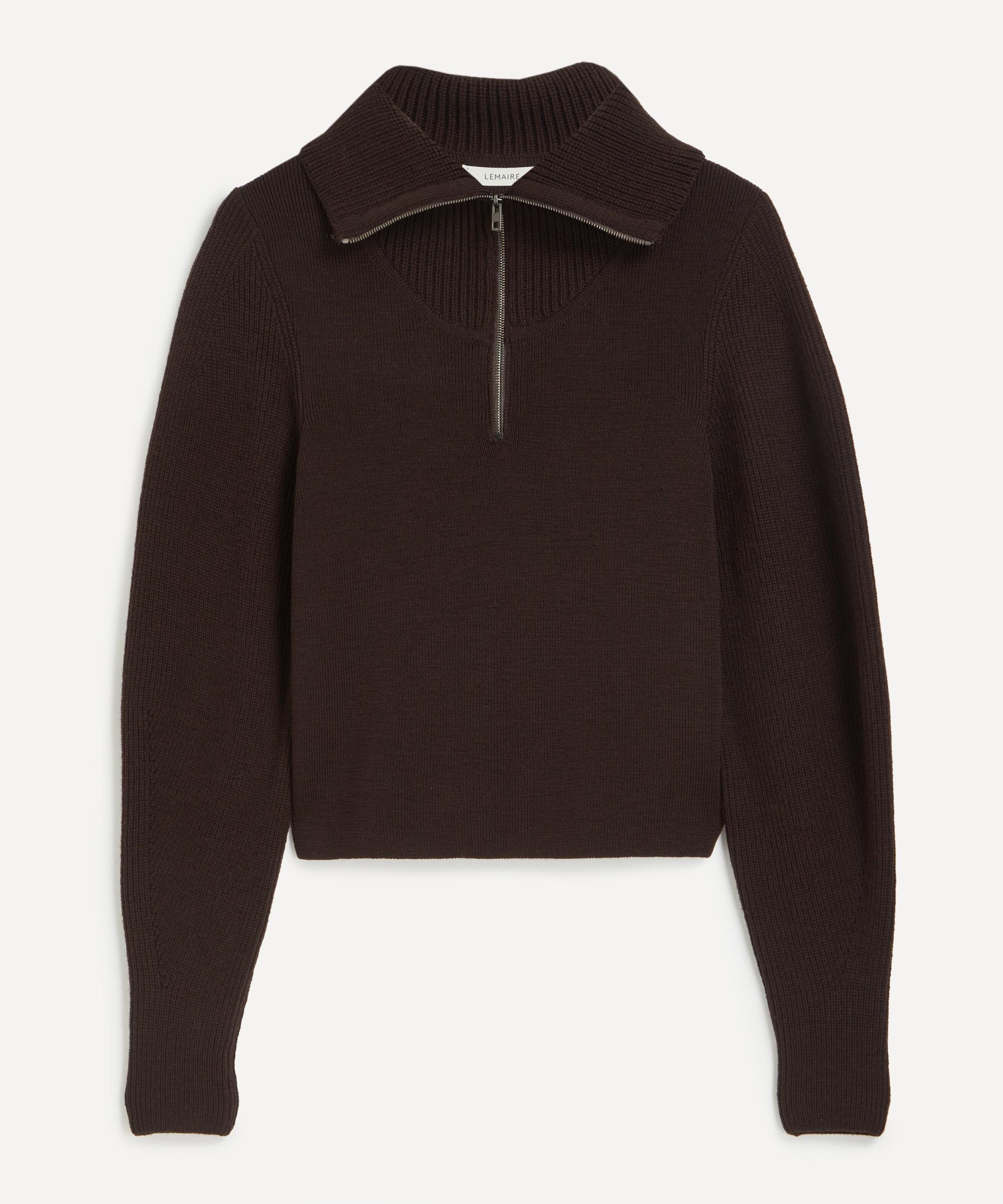 Lemaire Aubergine Zipped Jumper