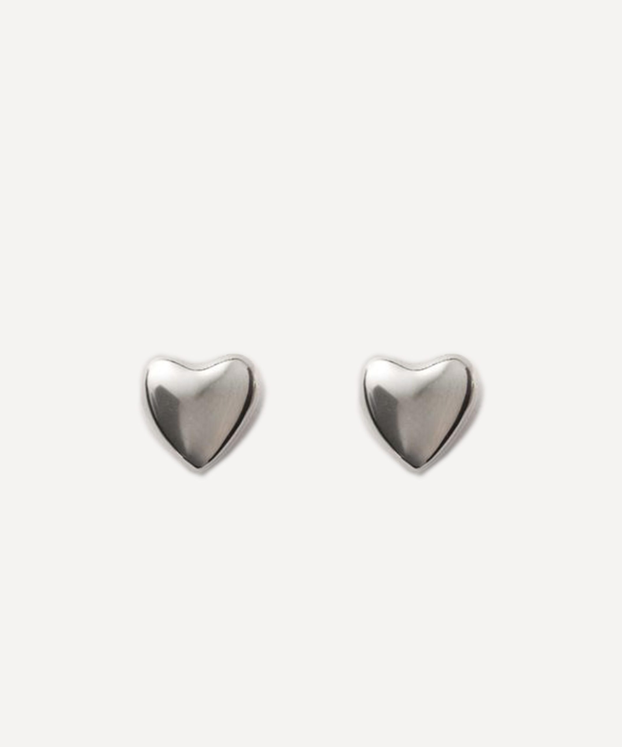 Annika Inez Sterling Silver Mini Heart Stud Earrings