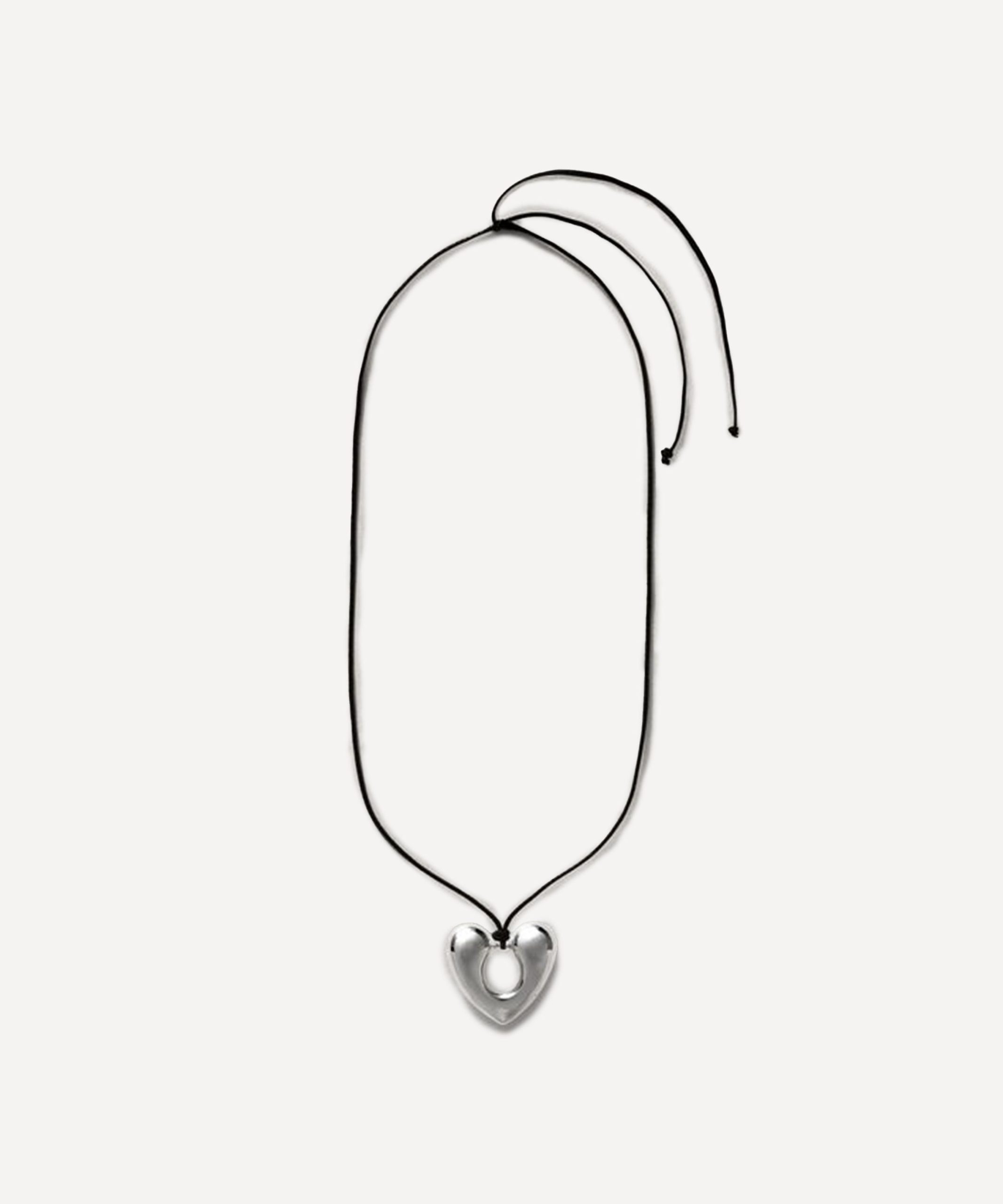 Annika Inez Sterling Silver Open Heart Pendant Necklace