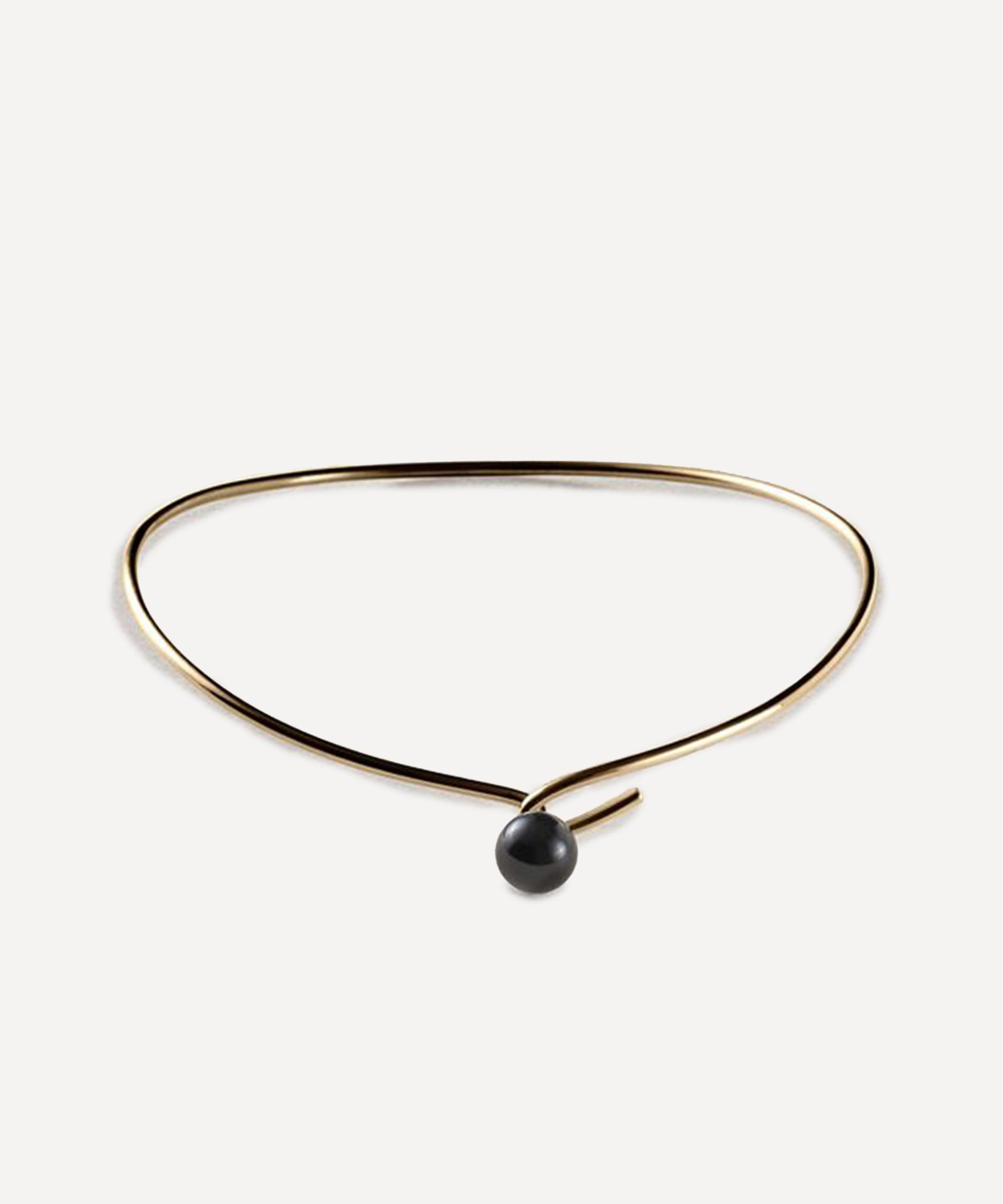 Annika Inez 14ct Gold-Plated Linear Bead Collar Necklace