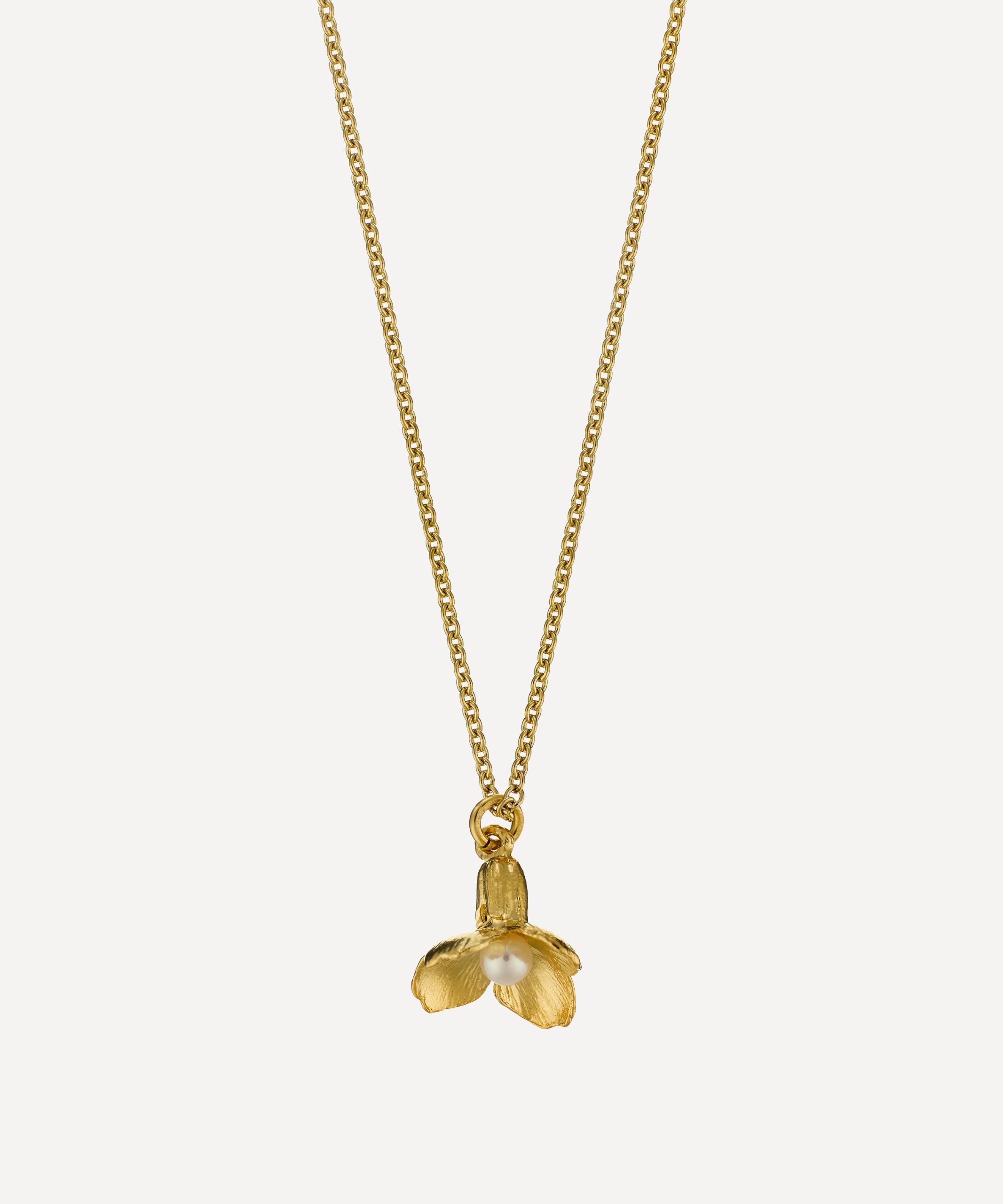 Alex Monroe 22ct Gold-Plated Cuckoo Flower Pendant Necklace