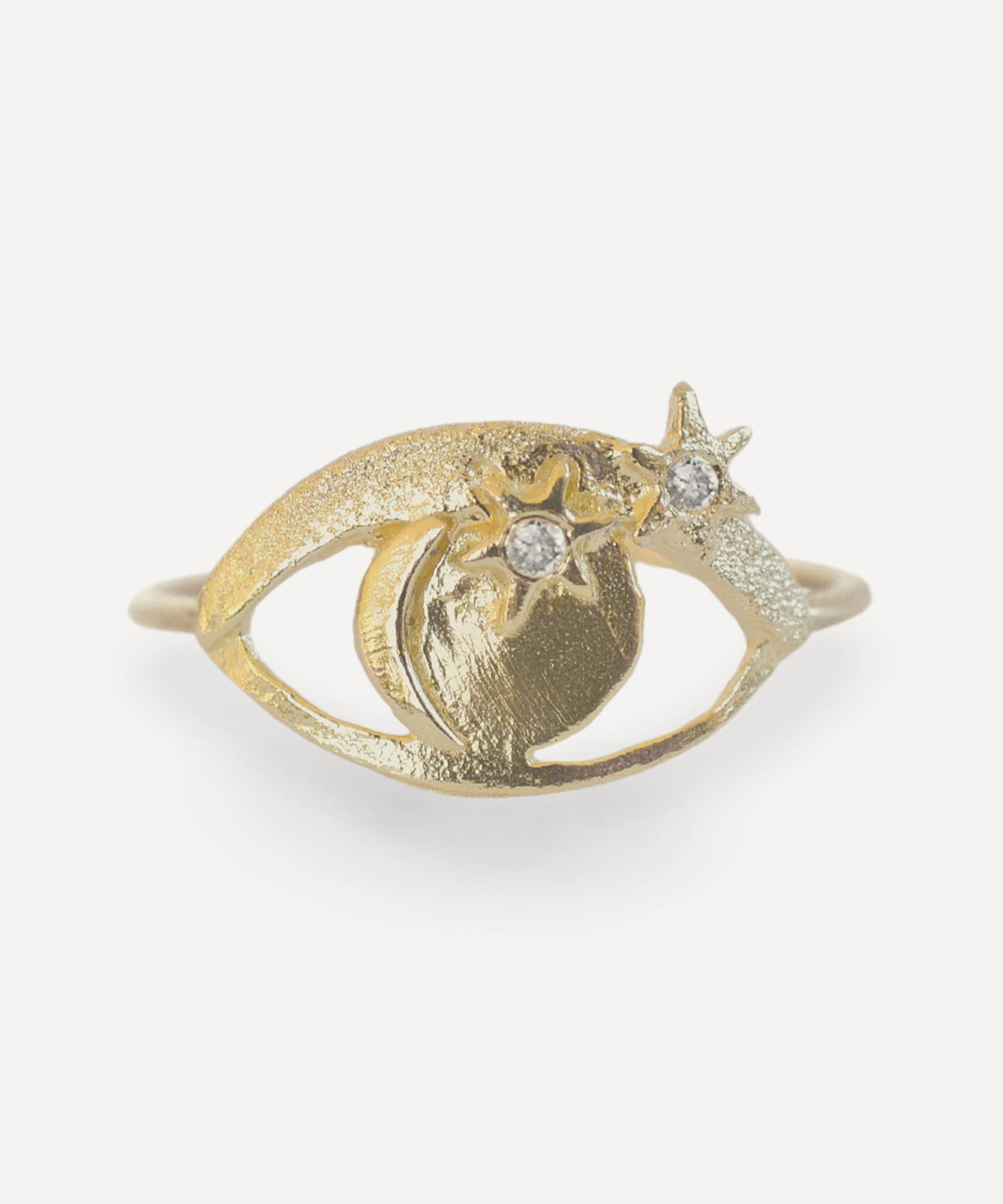 Acanthus 14ct Gold Celestial Eye Ring