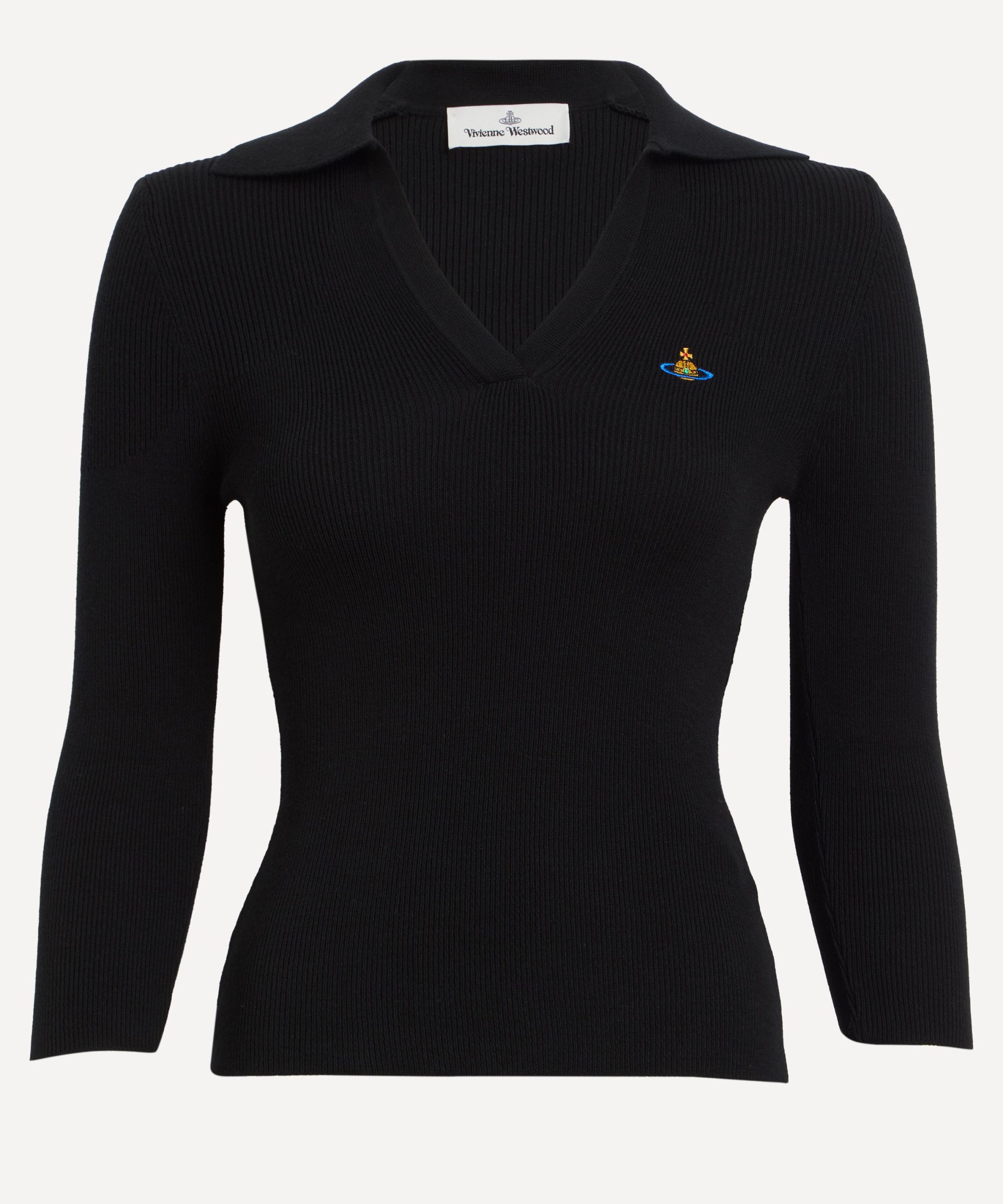 Vivienne Westwood Marina Black Polo Jumper