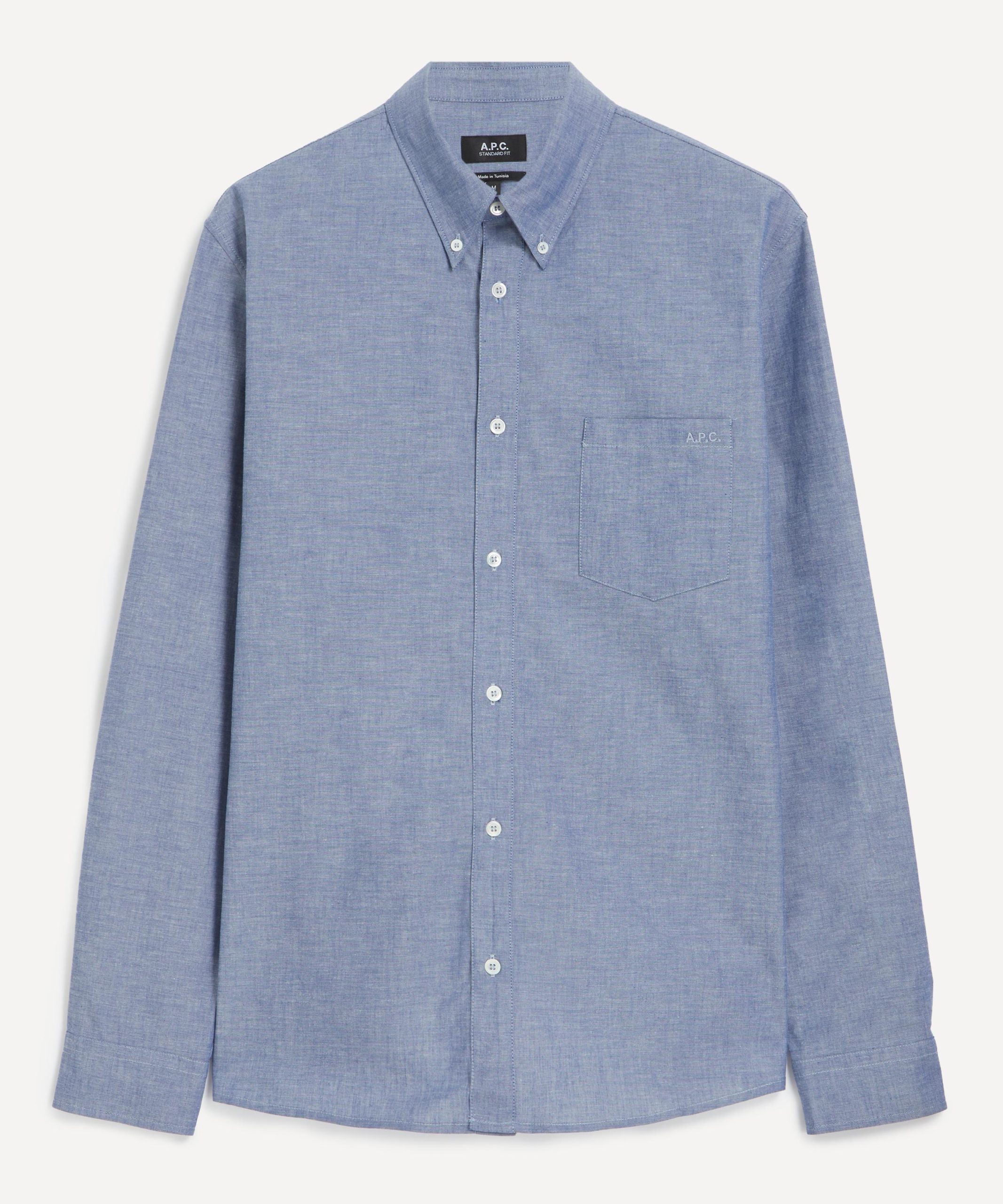 A.P.C. Edouard Brodé Chambray Cotton Shirt