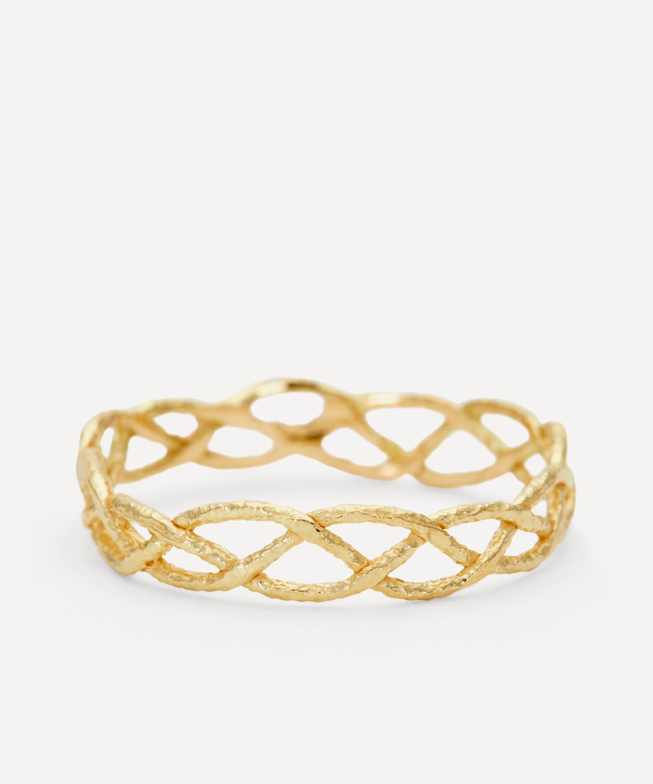 Satomi Kawakita 18ct Gold Braided Eternity Ring
