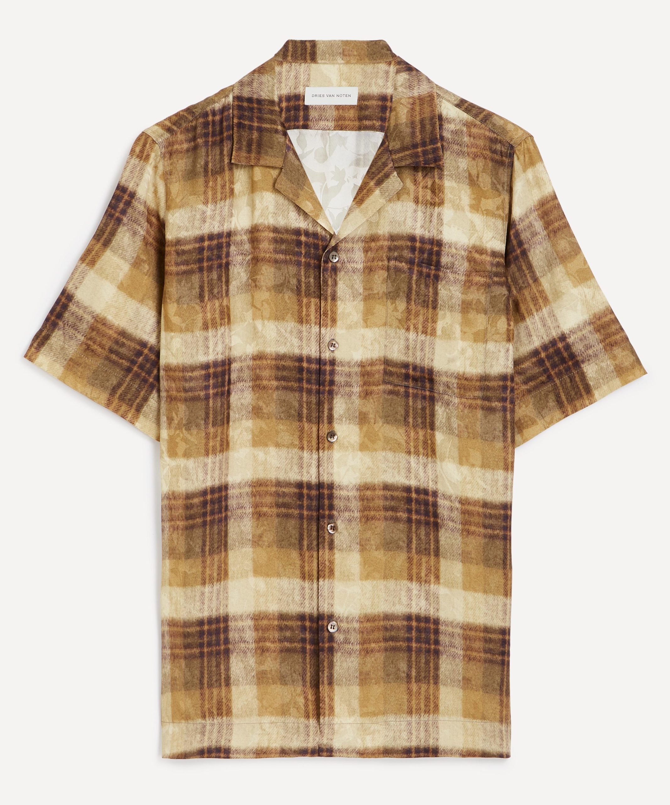 Dries Van Noten Boxy Viscose Check Shirt