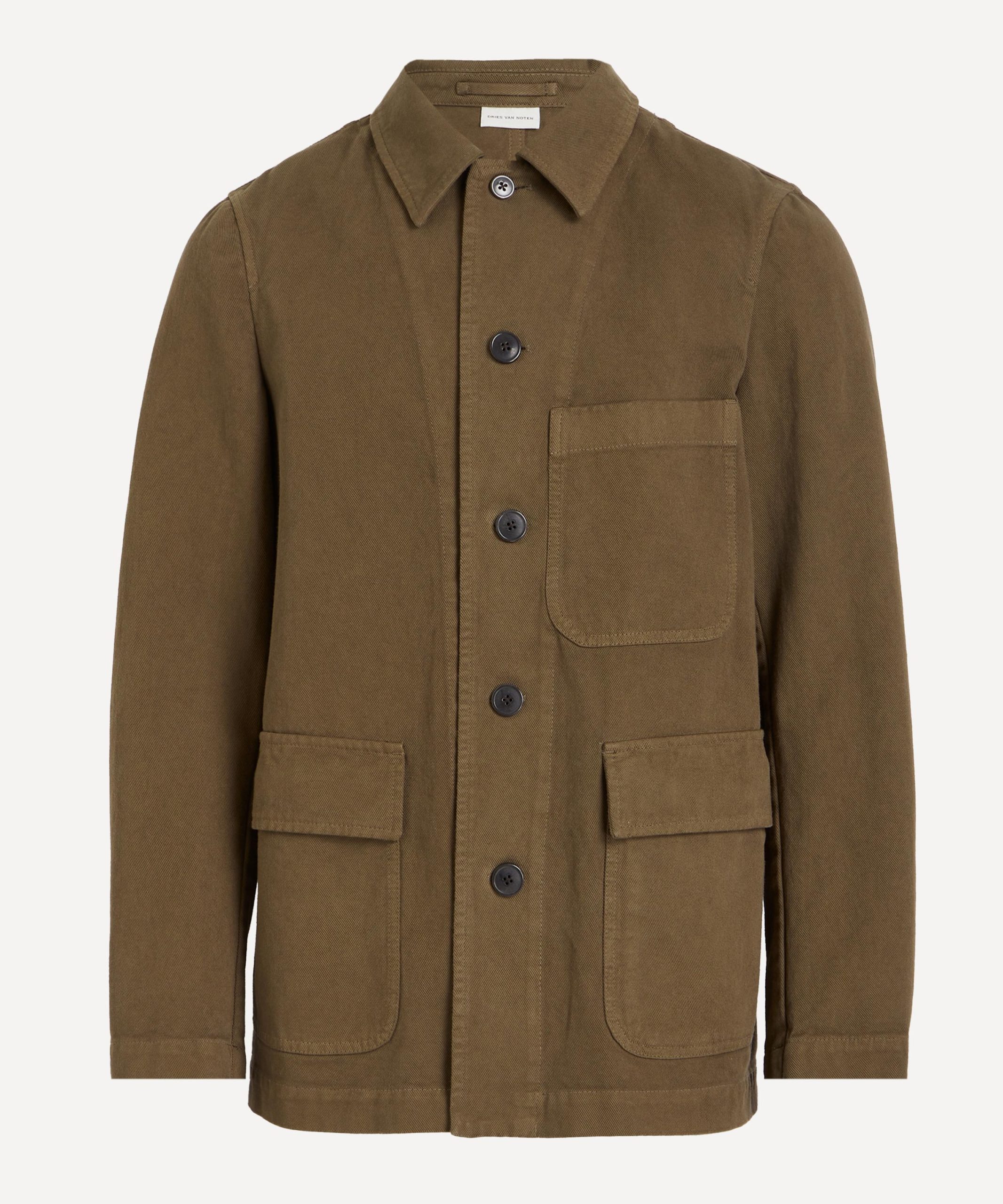 Dries Van Noten Brown Cotton Twill Chore Jacket