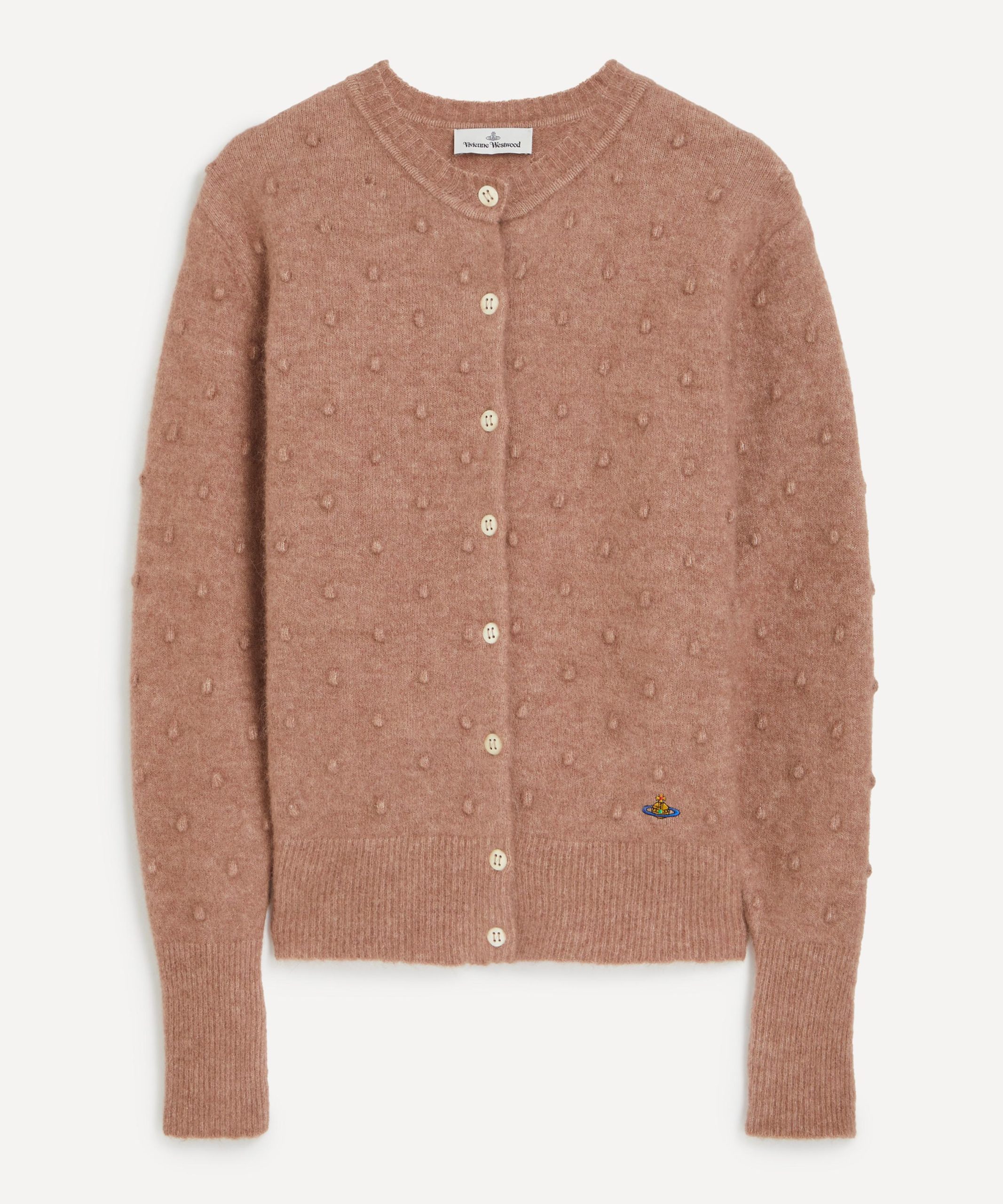 Vivienne Westwood Rubina Blush Alpaca-Wool Cardigan