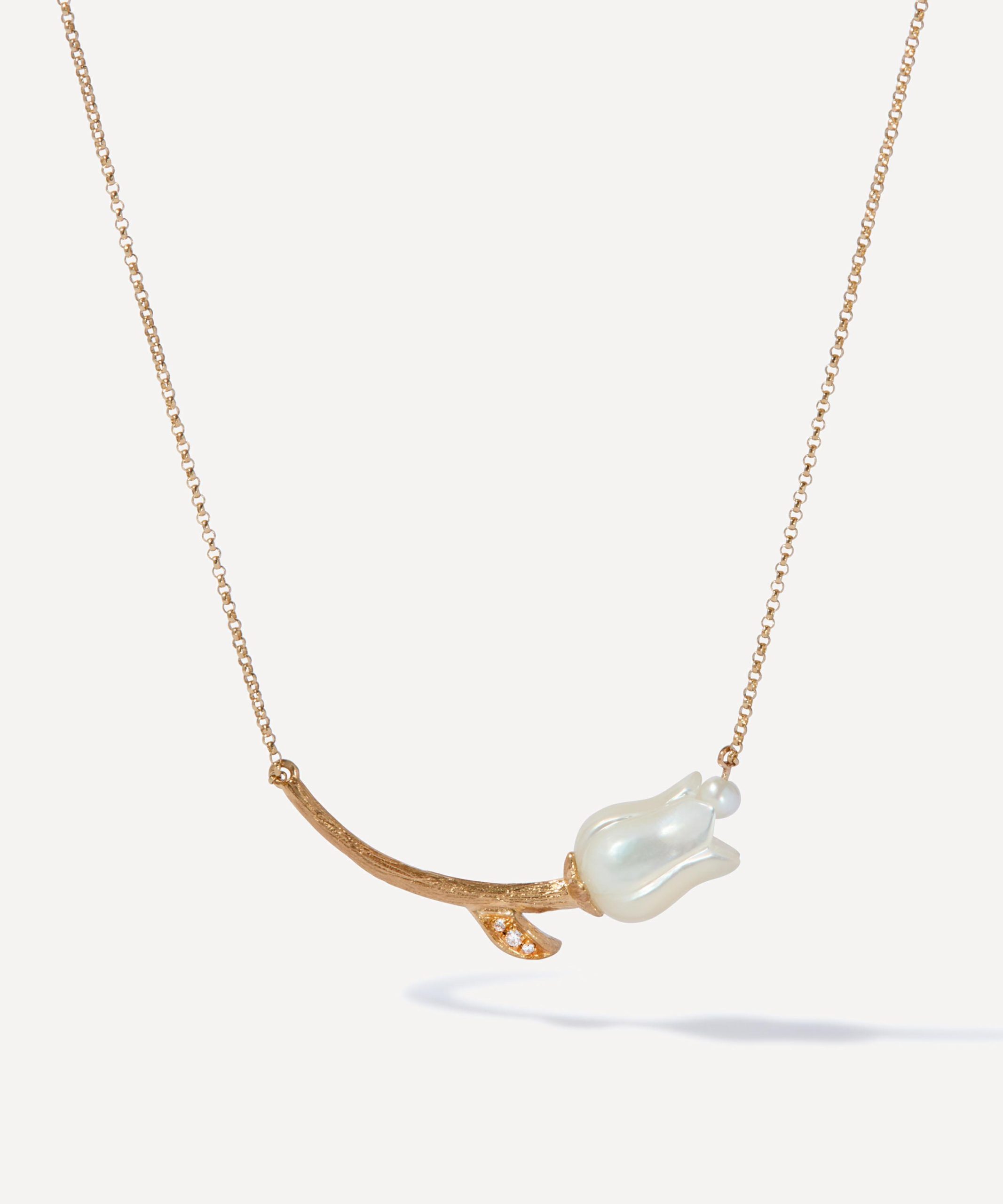 Annoushka 18ct Gold Tulip Pendant Necklace