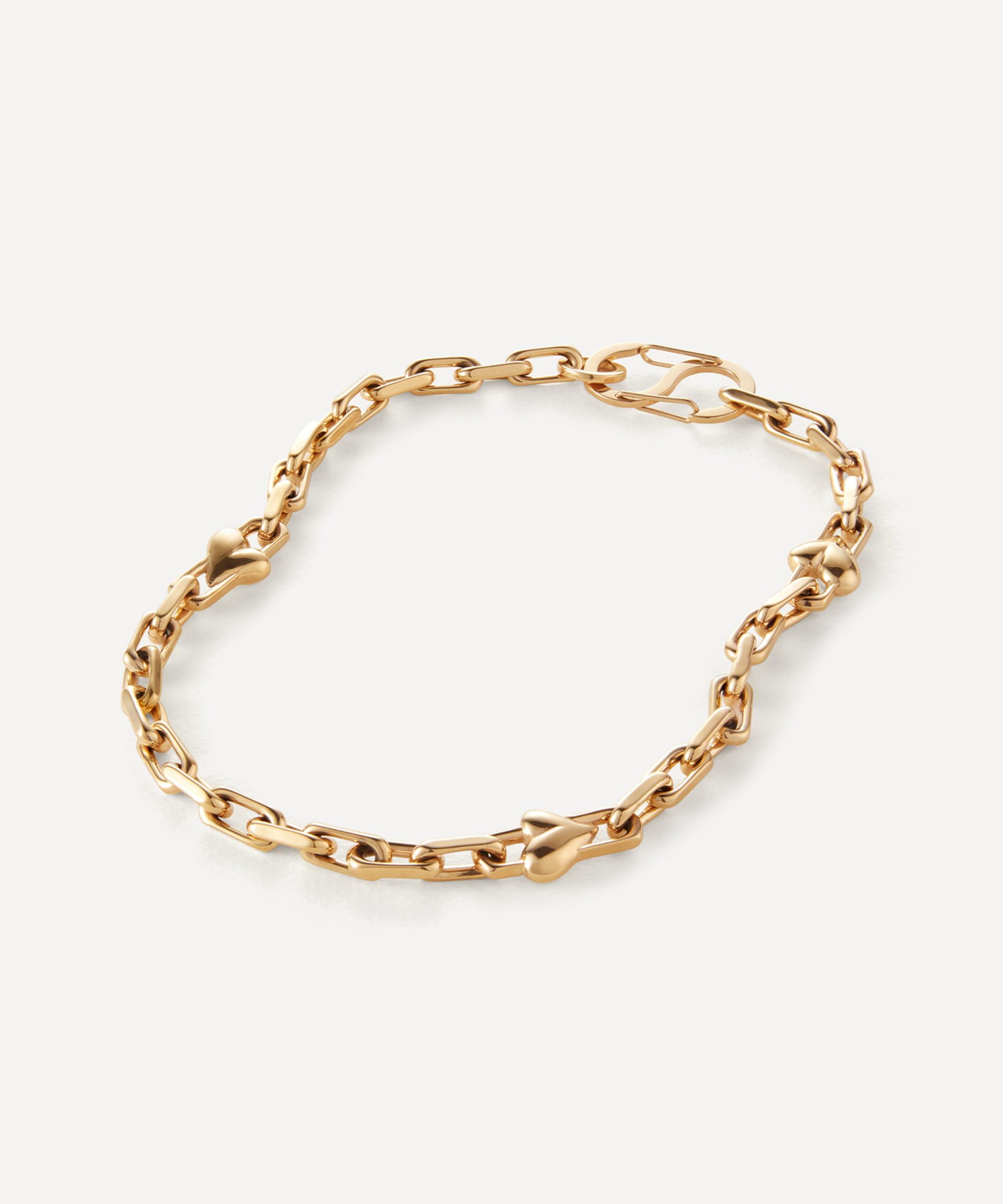 JENNY BIRD 14ct Gold-Plated Art Heart Chain Necklace