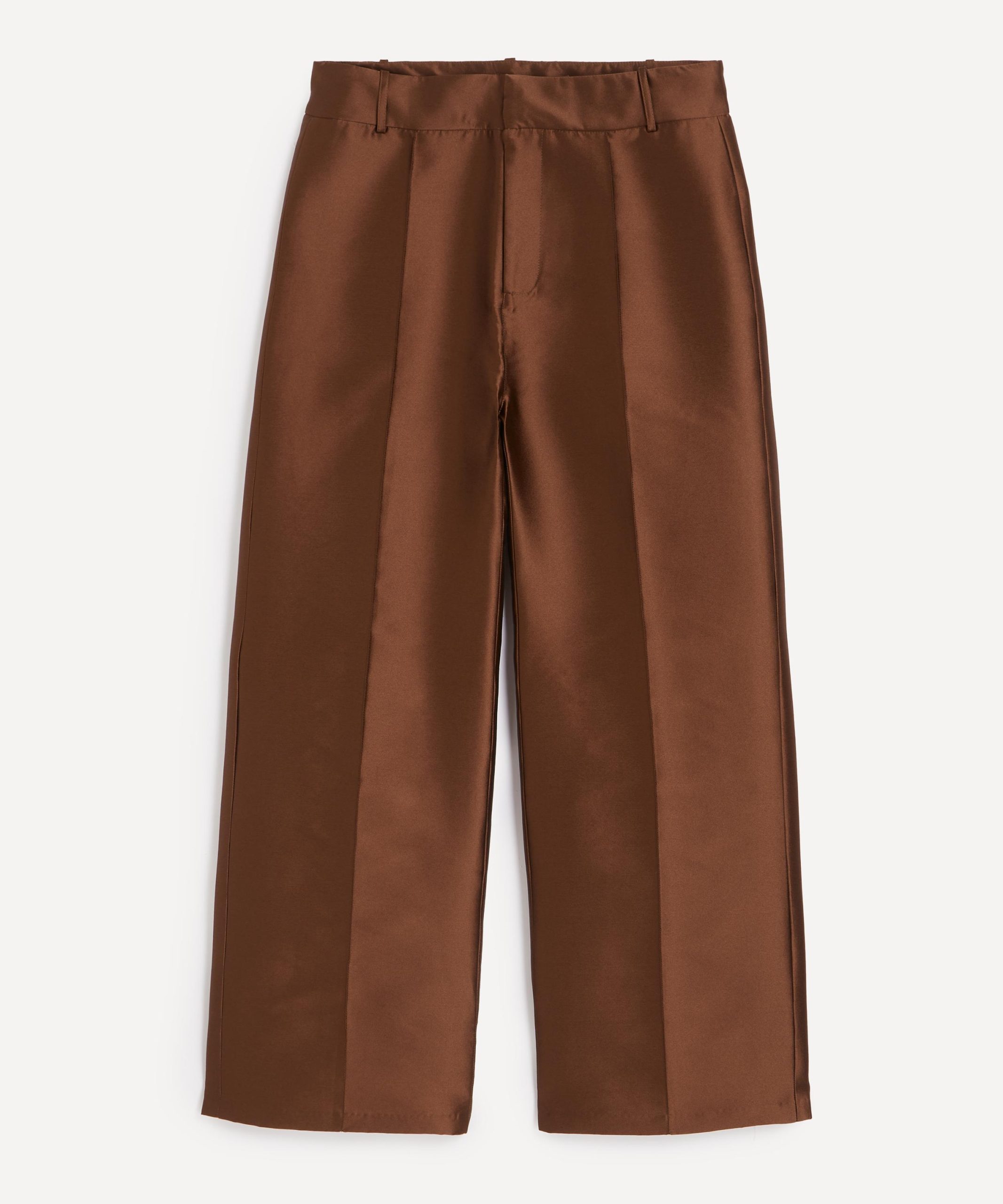 Destree Yoshitomo Cappuccino Silk-Blend Trousers