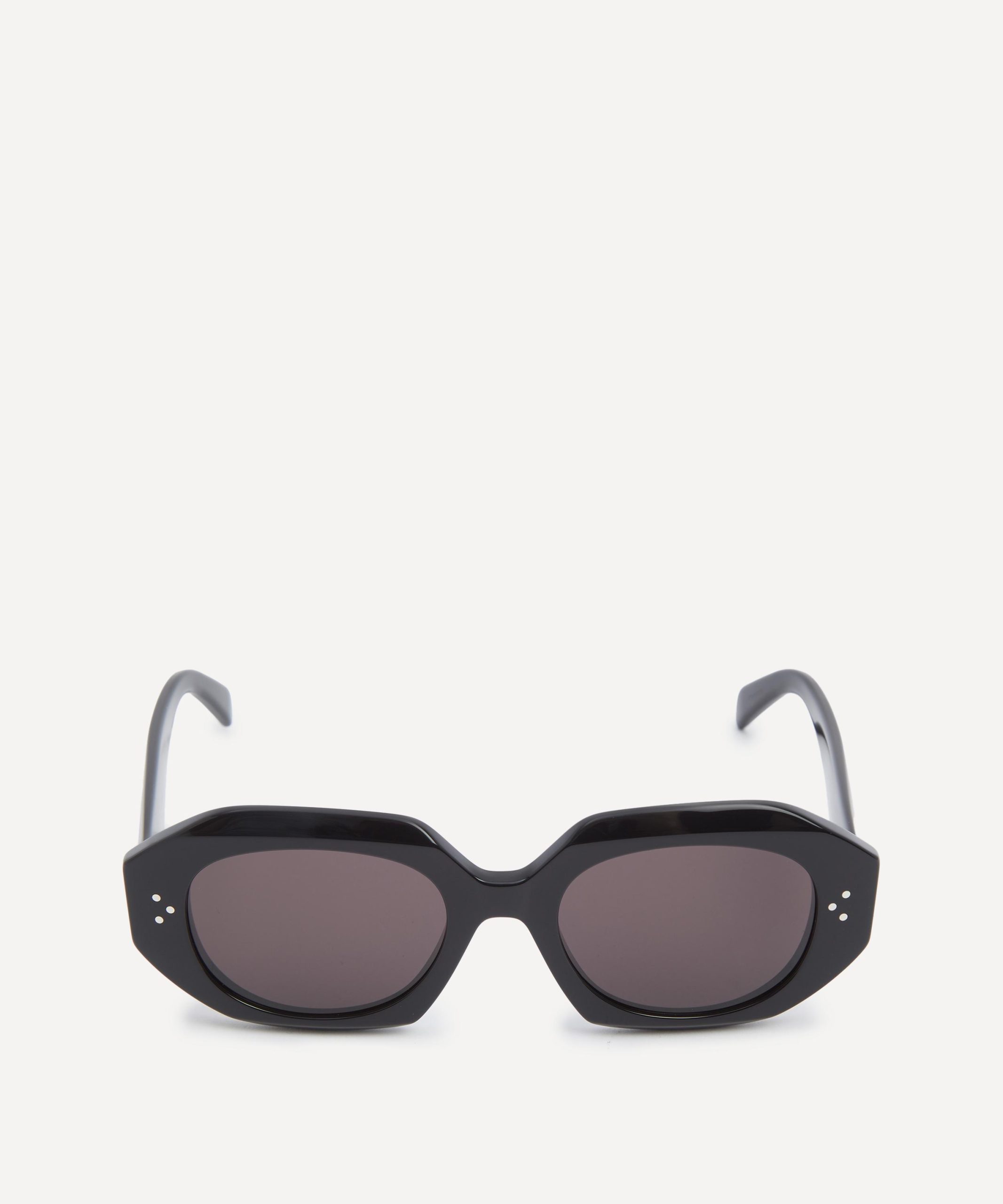 Celine 3 Dots Black Acetate Oval Sunglasses