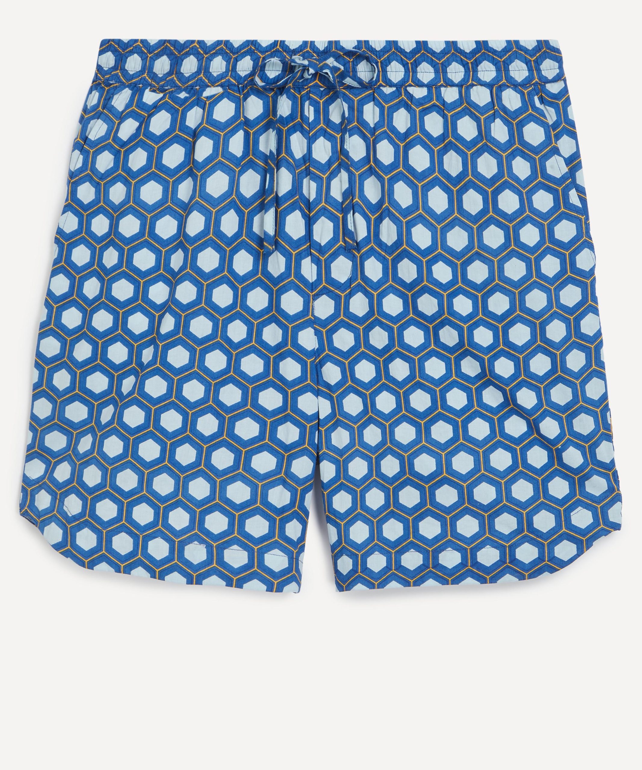 SMR Days Blue Block Geometric Print Es Cubells Cotton Shorts