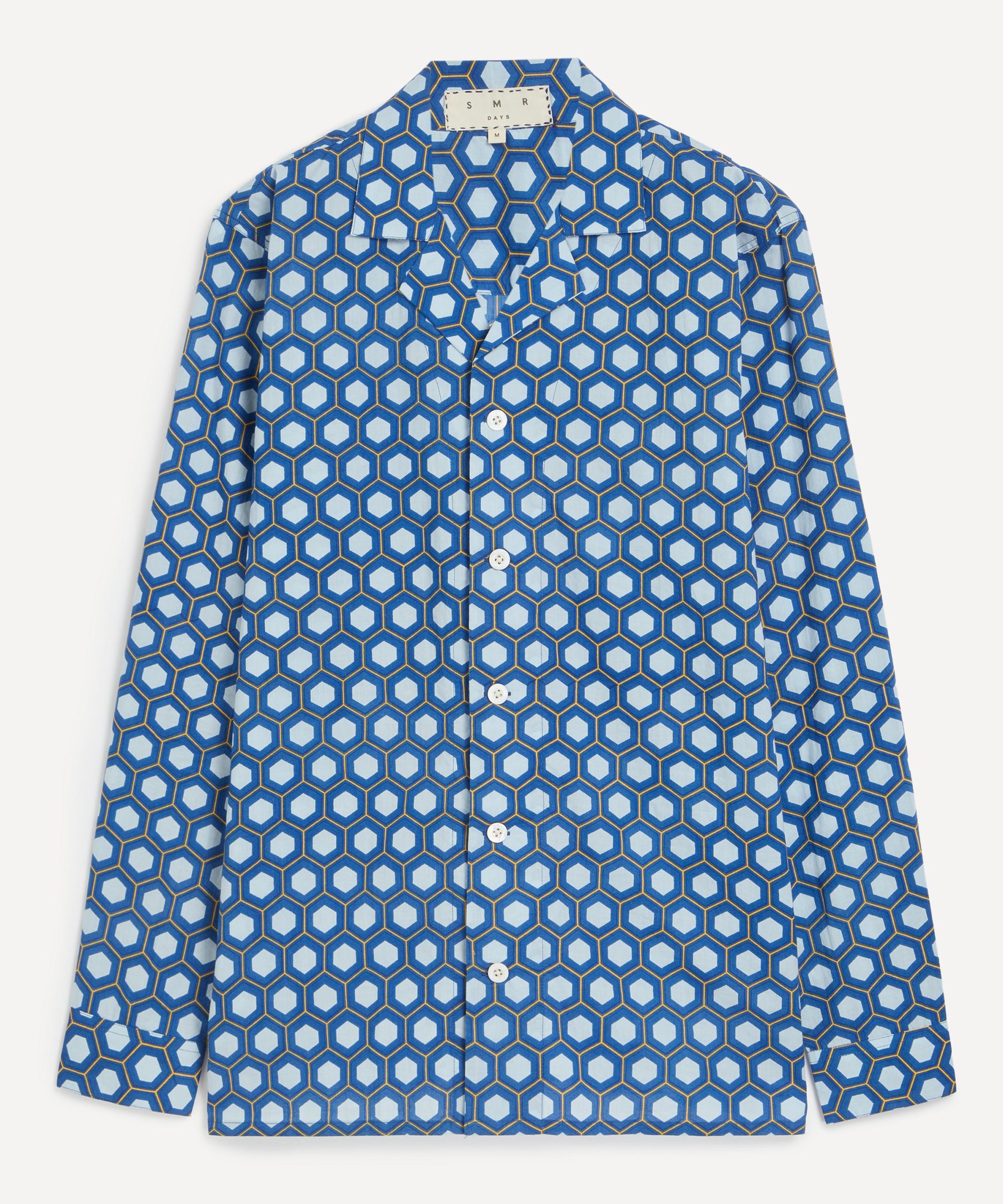 SMR Days Blue Block Geometric Print Paloma Cotton Shirt