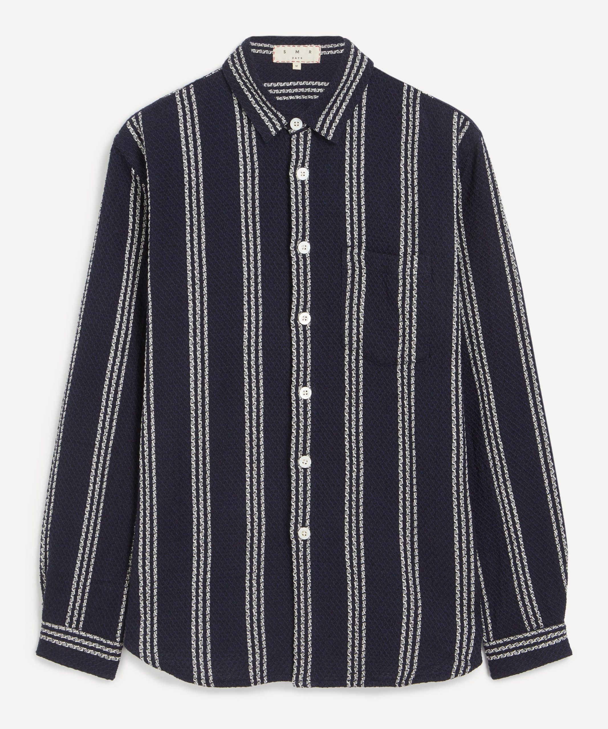 SMR Days Navy and White Enamorados Cotton Waffle Shirt
