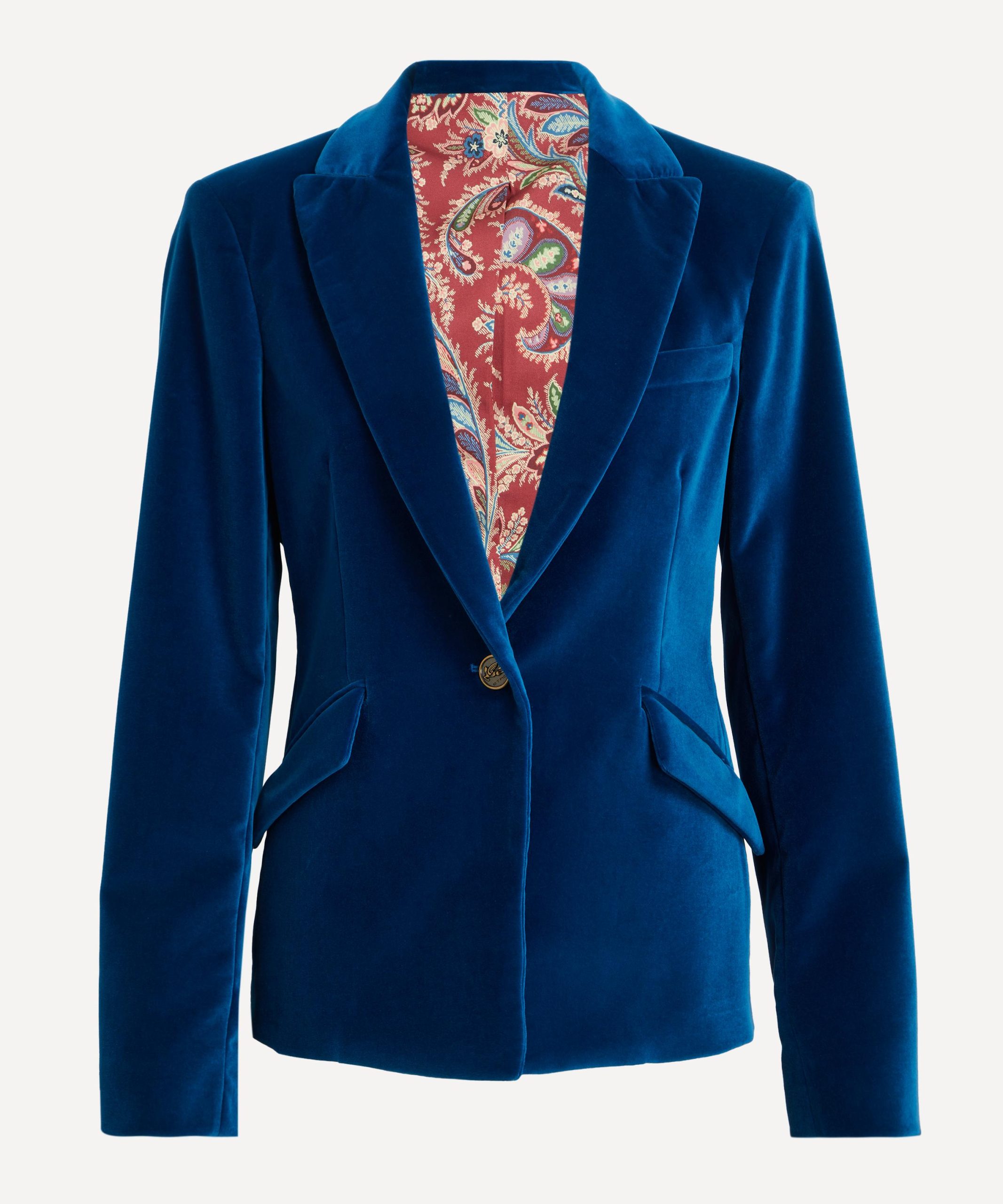 Etro Electric Blue Velvet Jacket