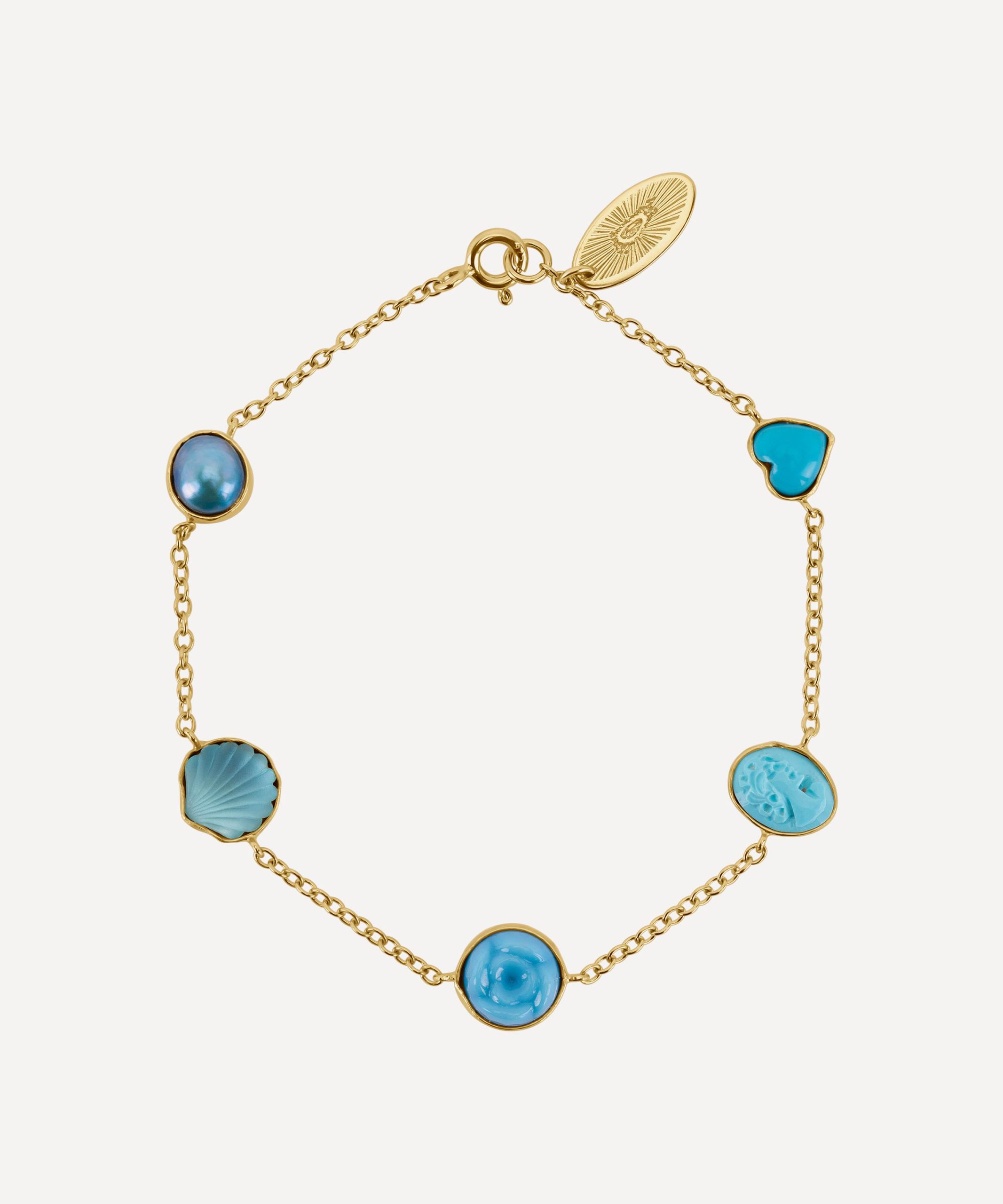 Grainne Morton 18ct Gold-Plated Five Mini Charm Bracelet