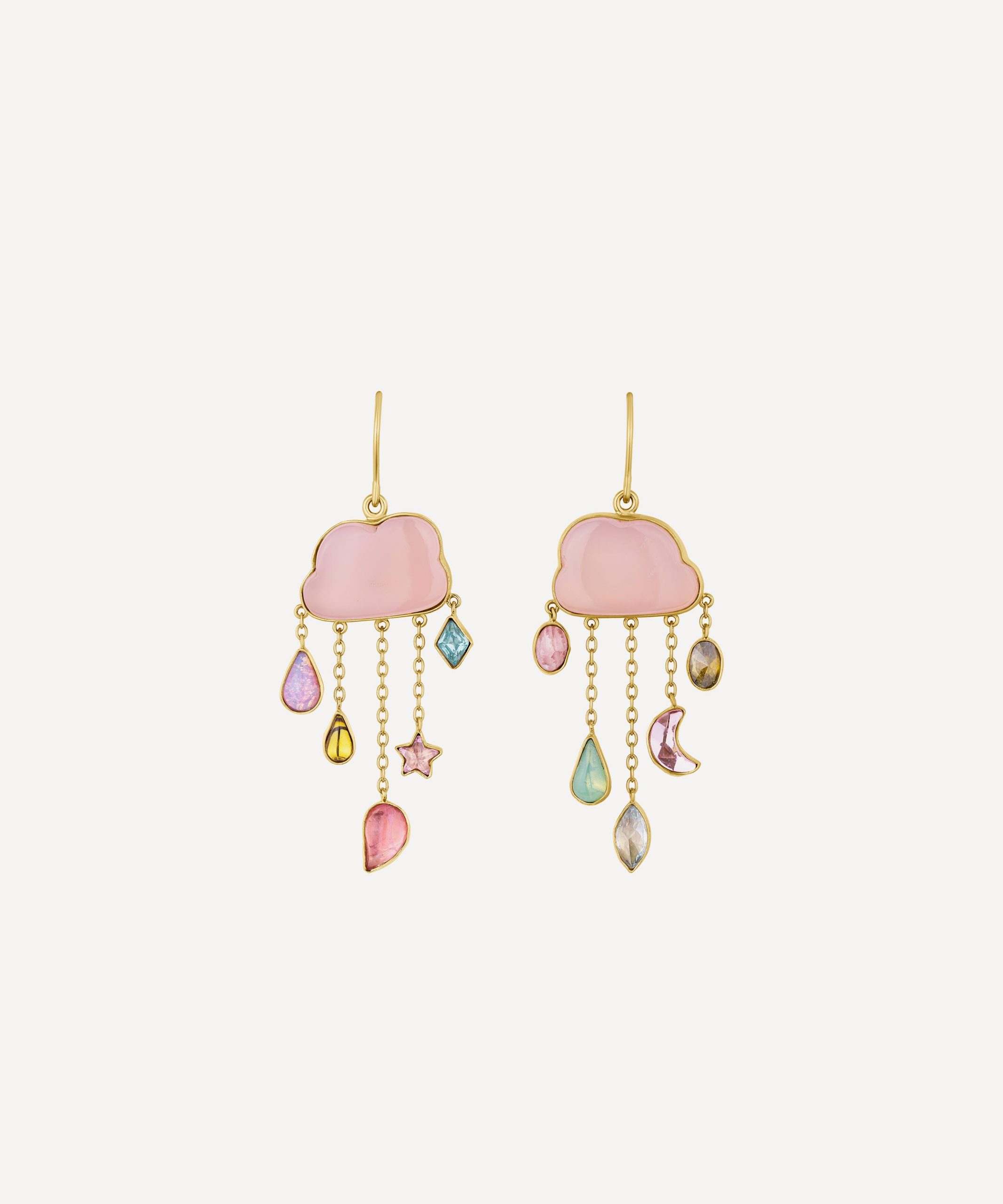 Grainne Morton 18ct Gold-Plated Cloud And Rain Chain Drop Earrings