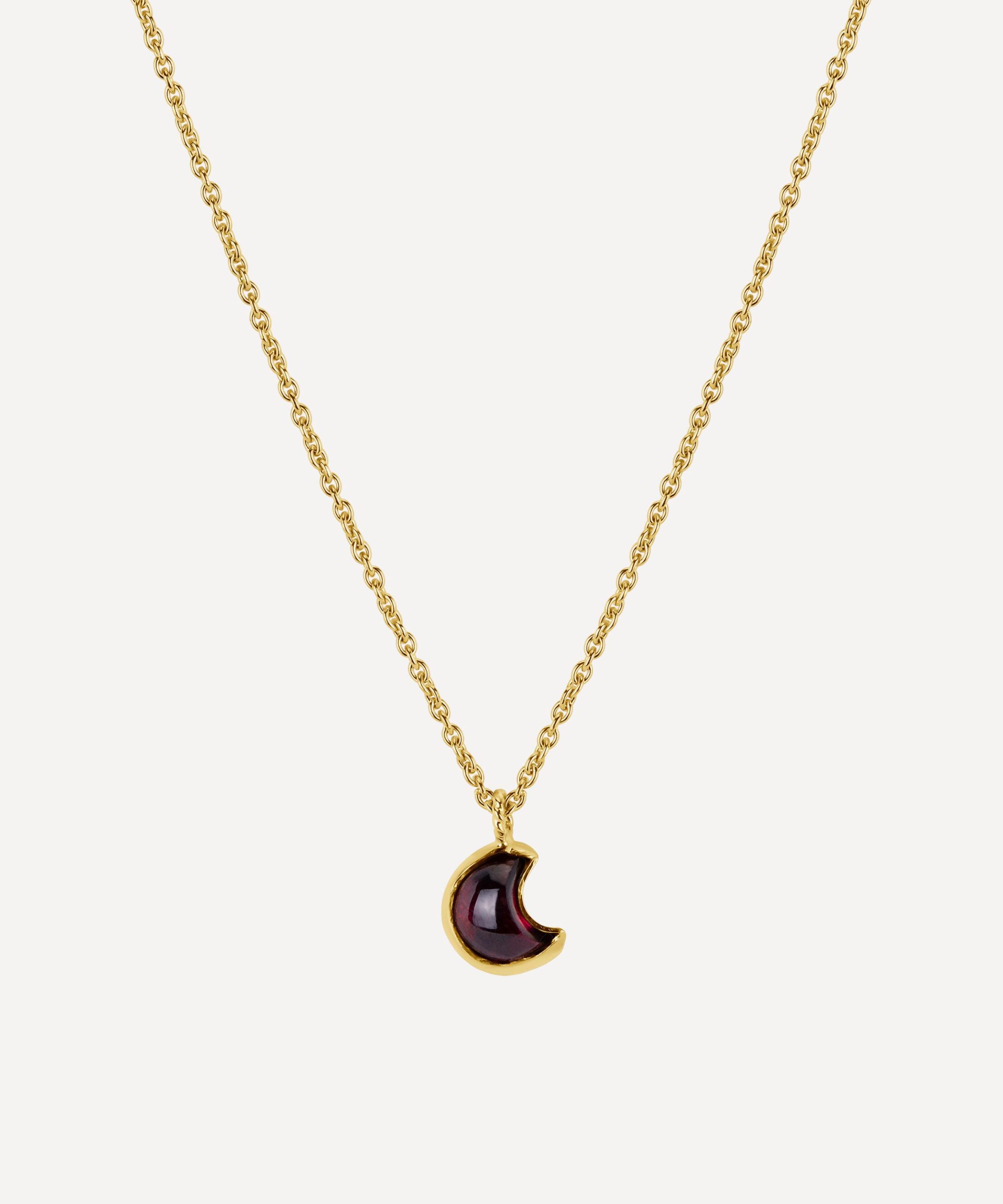 Grainne Morton 18ct Gold-Plated Moon Pendant Necklace